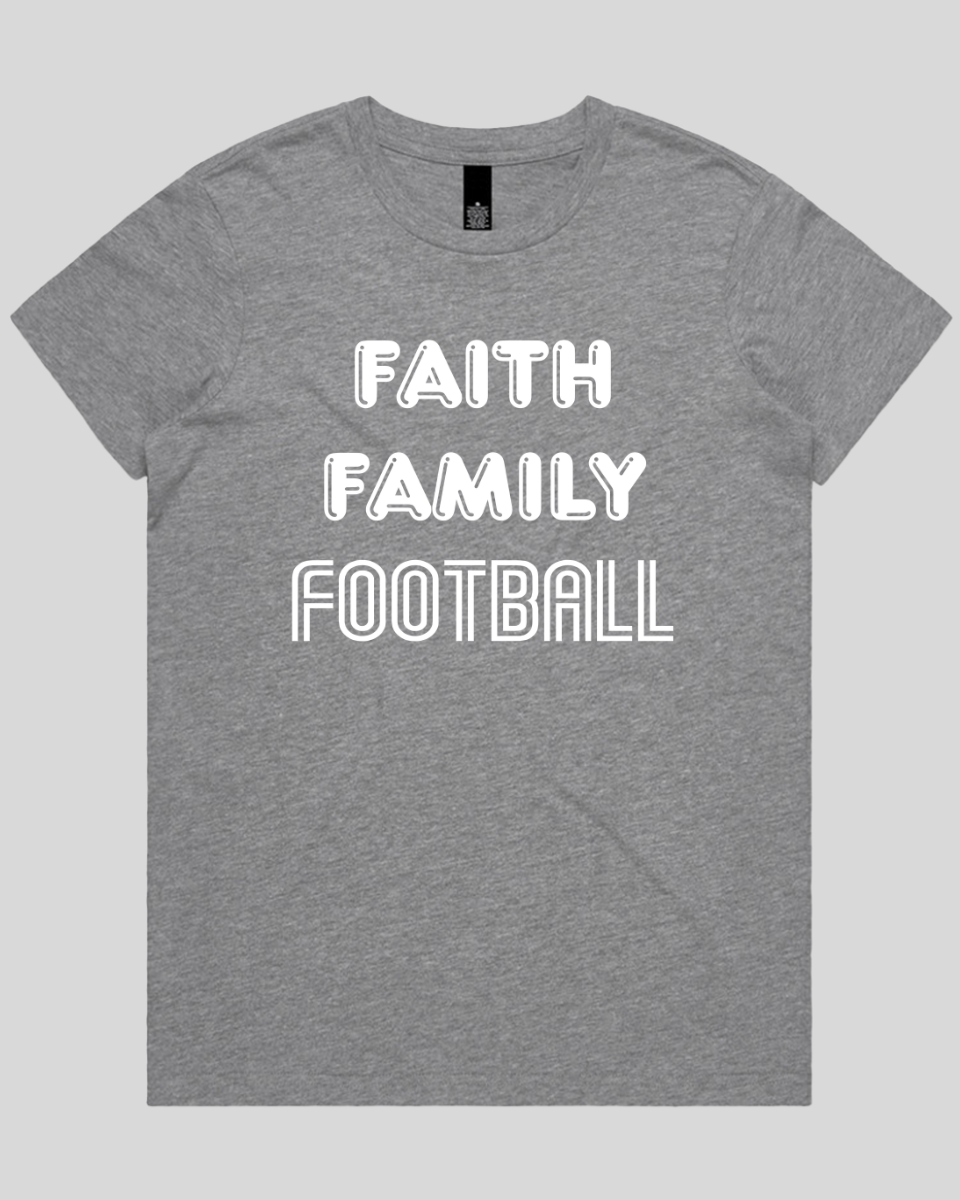 Faith family football Women's T-Shirt