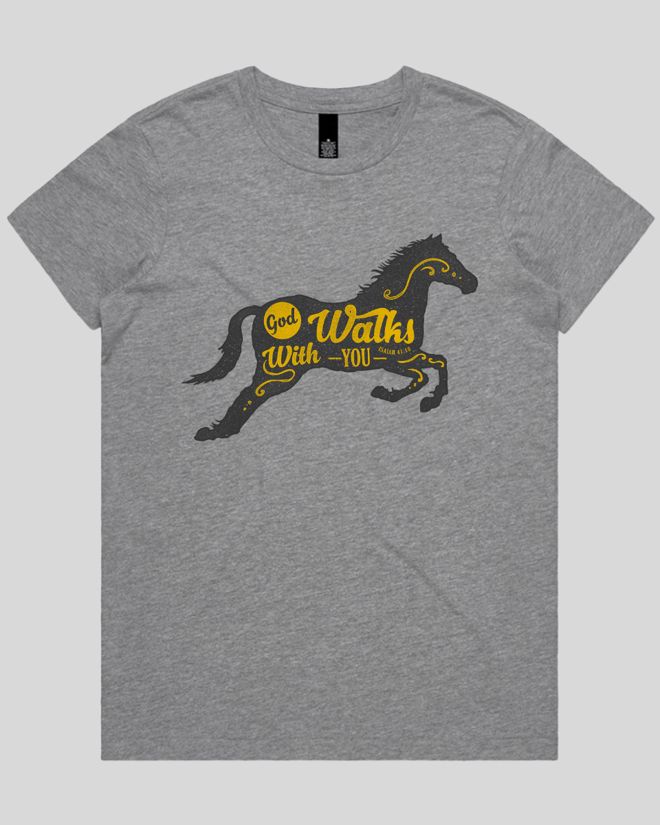 God Walks With You Women's T-Shirt