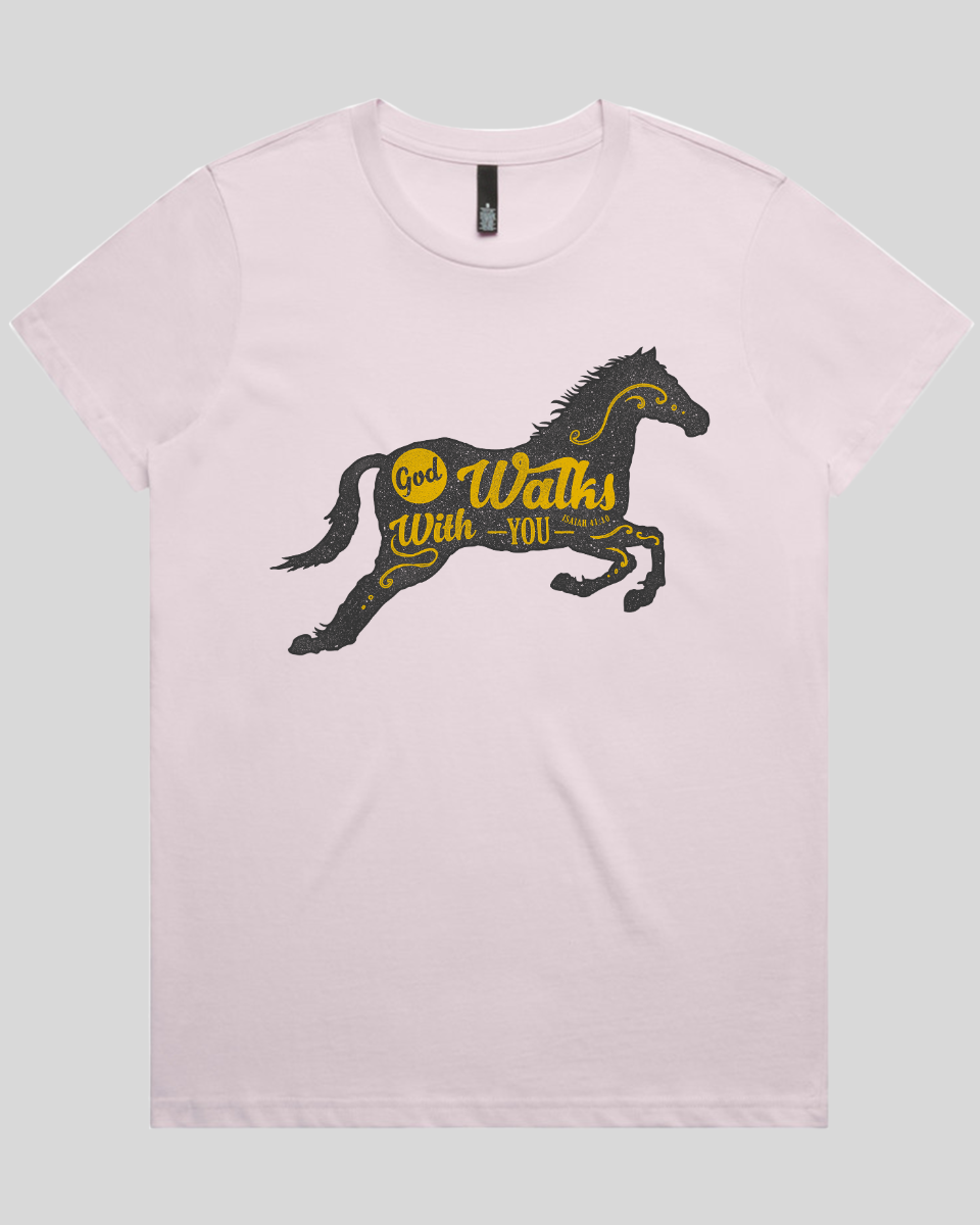 God Walks With You Women's T-Shirt