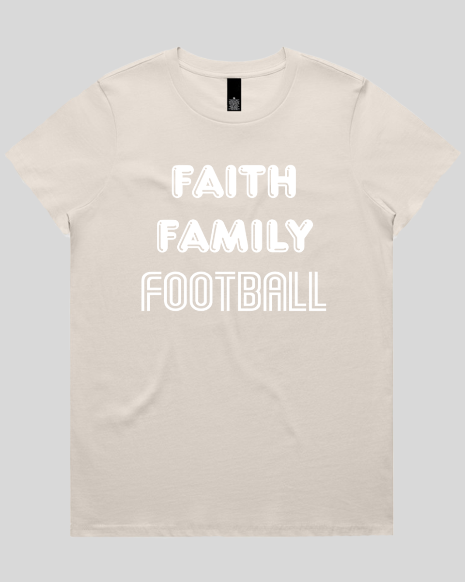 Faith family football Women's T-Shirt