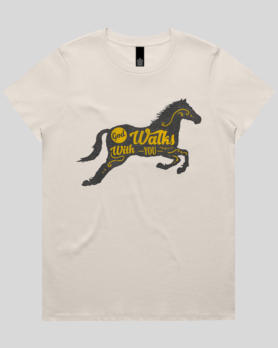 God Walks With You Women's T-Shirt