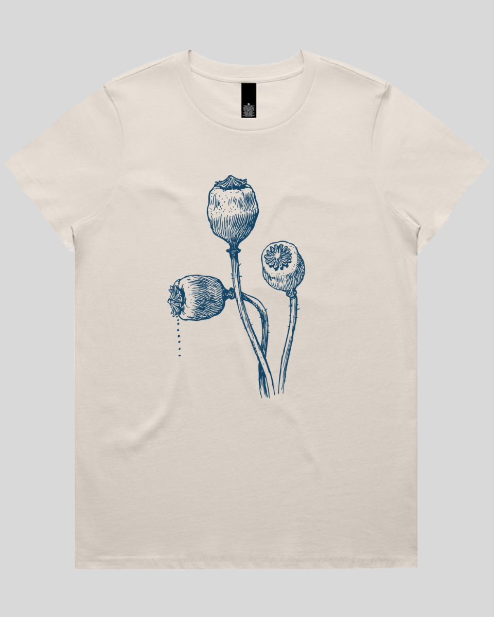 Vintage Poppy Stems Women's T-Shirt