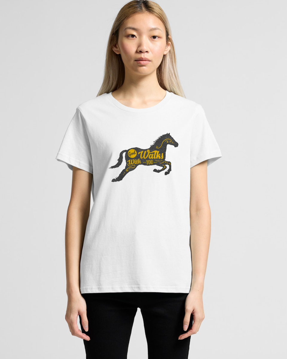 God Walks With You Women's T-Shirt