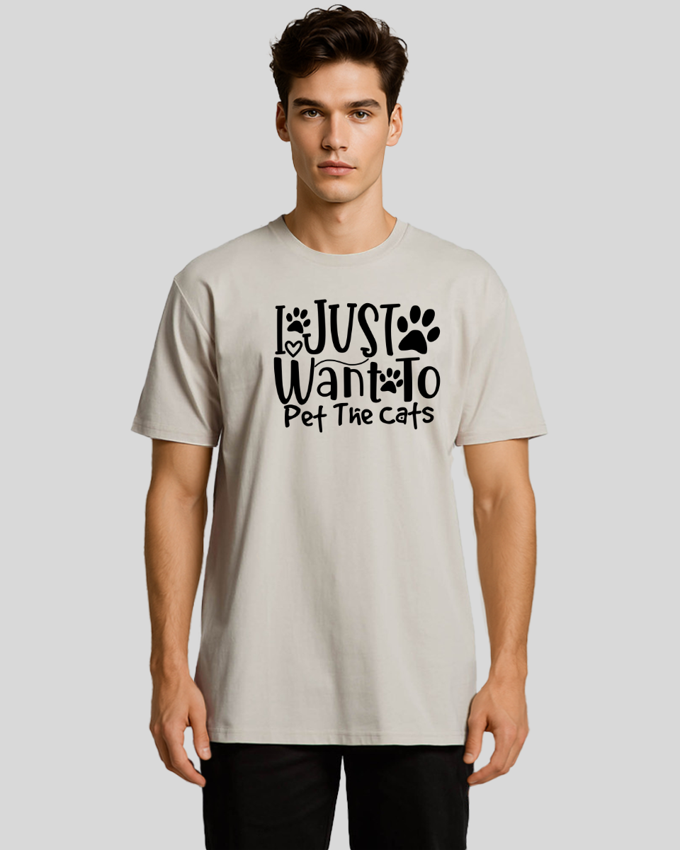 I Just Want To Pet The Cats Men's T-Shirt