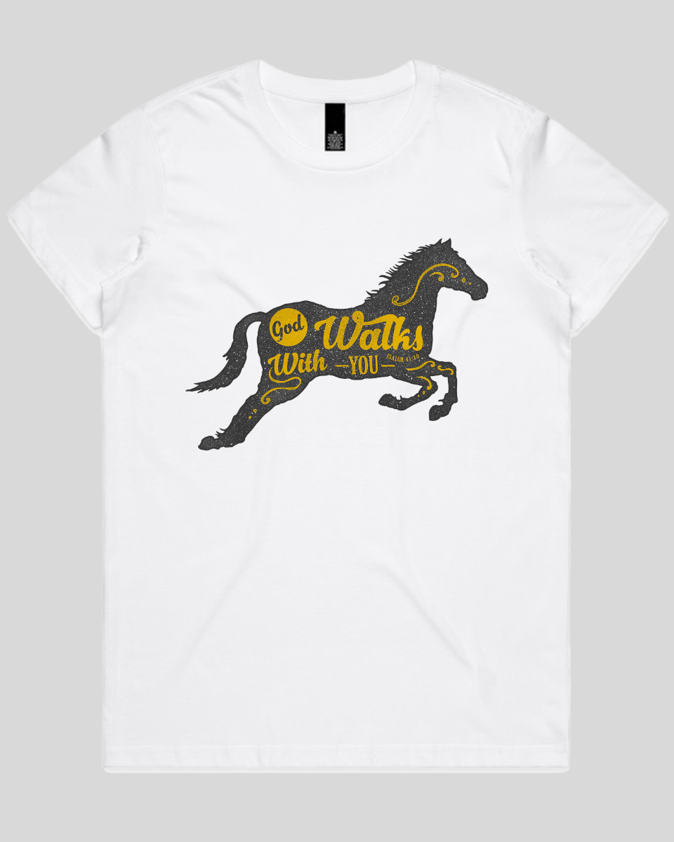 God Walks With You Women's T-Shirt