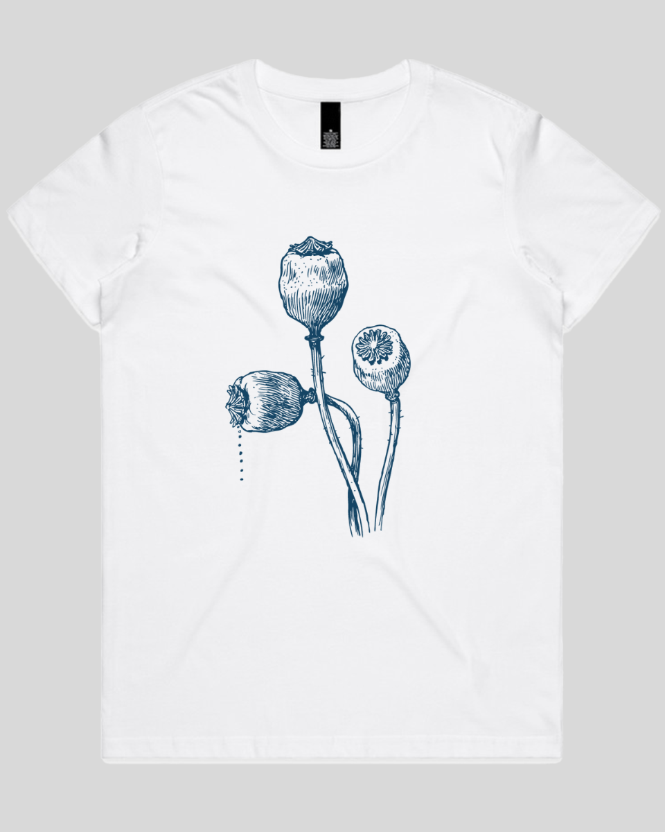 Vintage Poppy Stems Women's T-Shirt