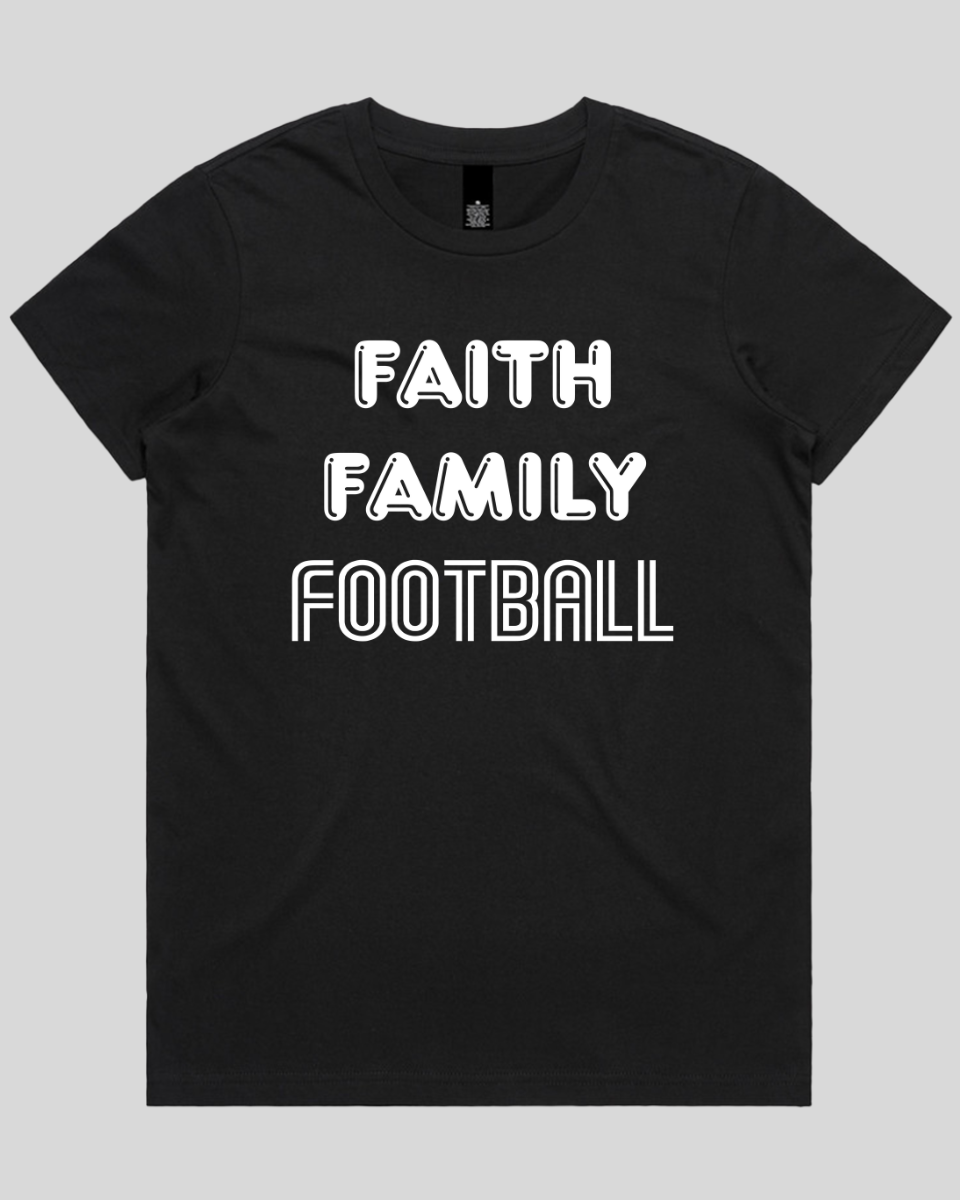 Faith family football Women's T-Shirt