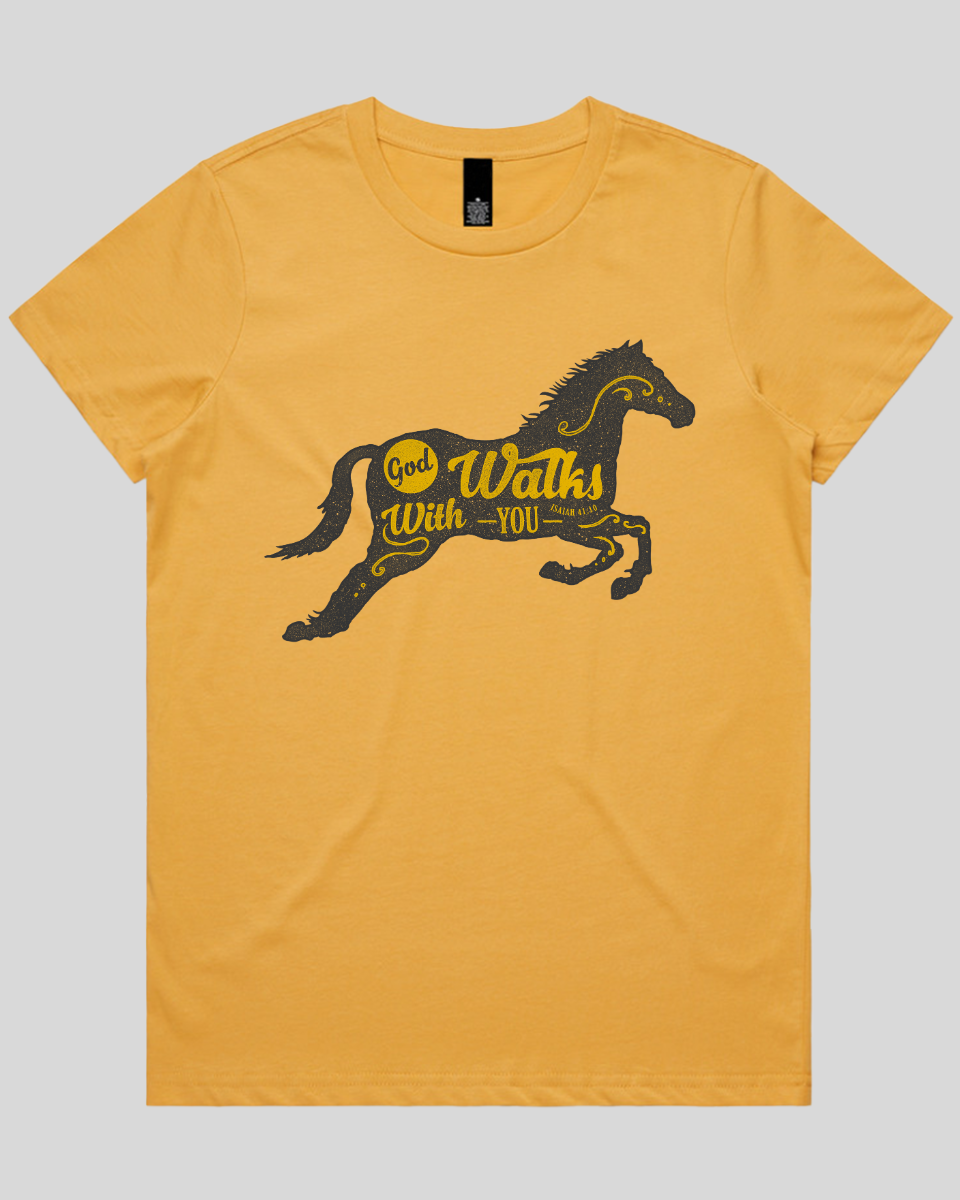God Walks With You Women's T-Shirt