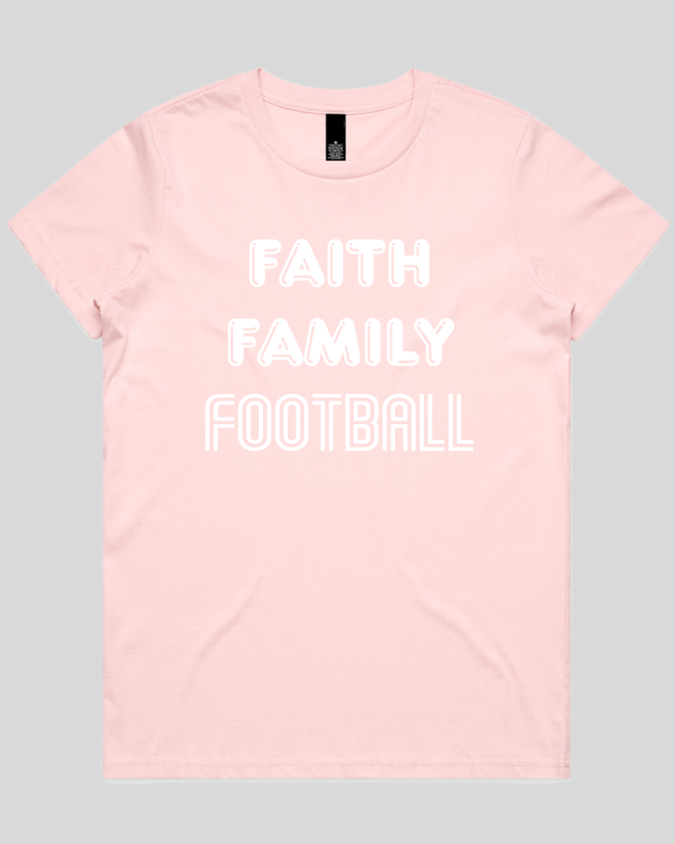 Faith family football Women's T-Shirt