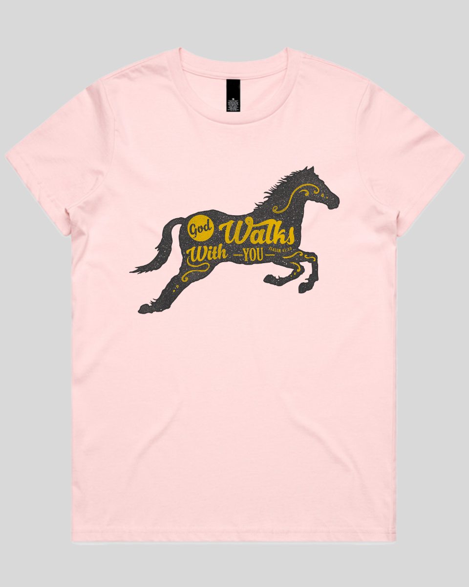 God Walks With You Women's T-Shirt
