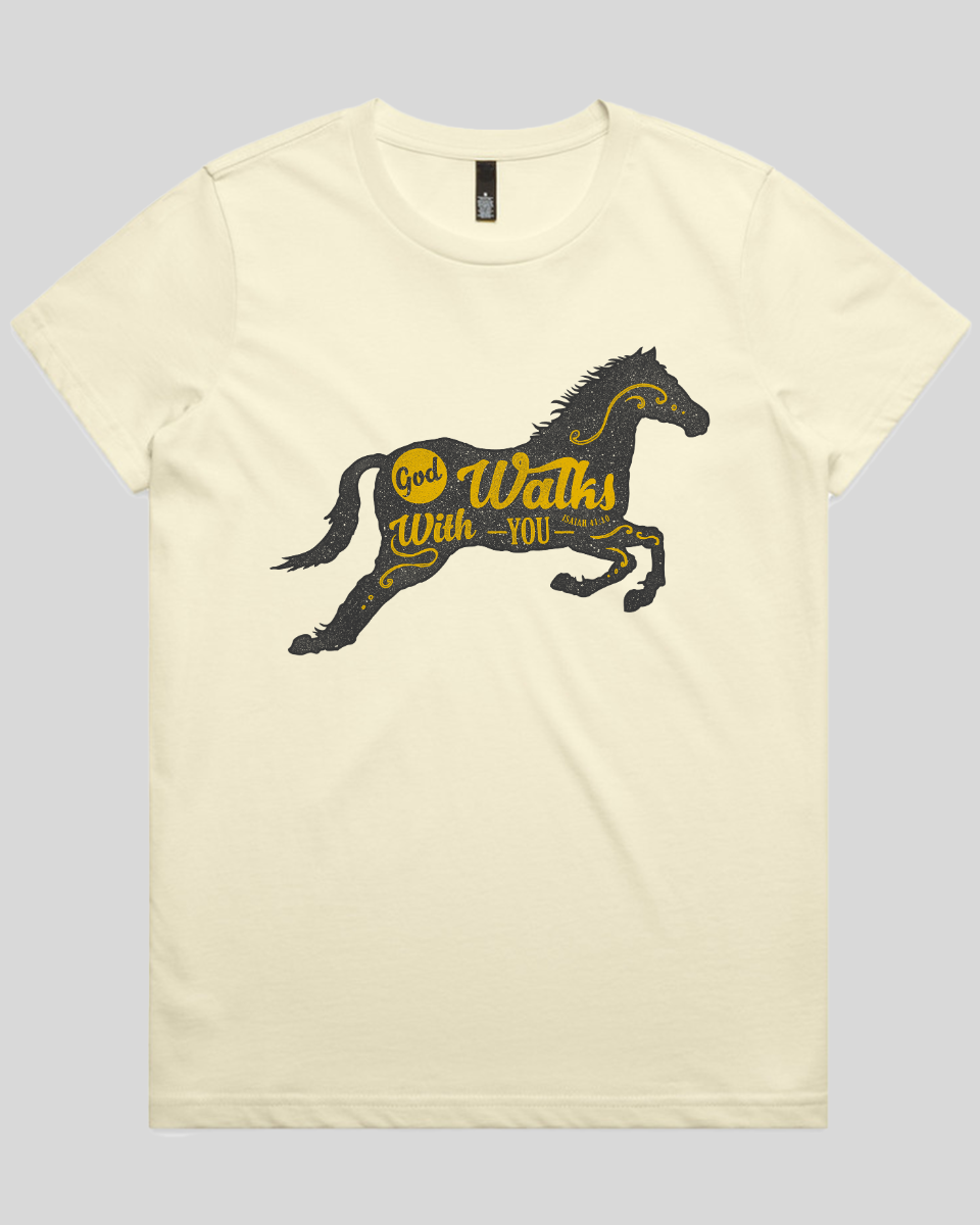 God Walks With You Women's T-Shirt