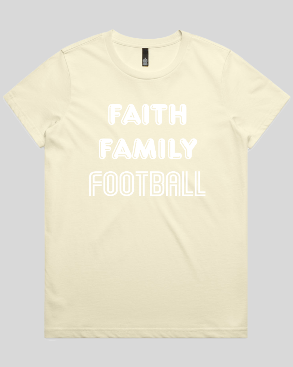 Faith family football Women's T-Shirt