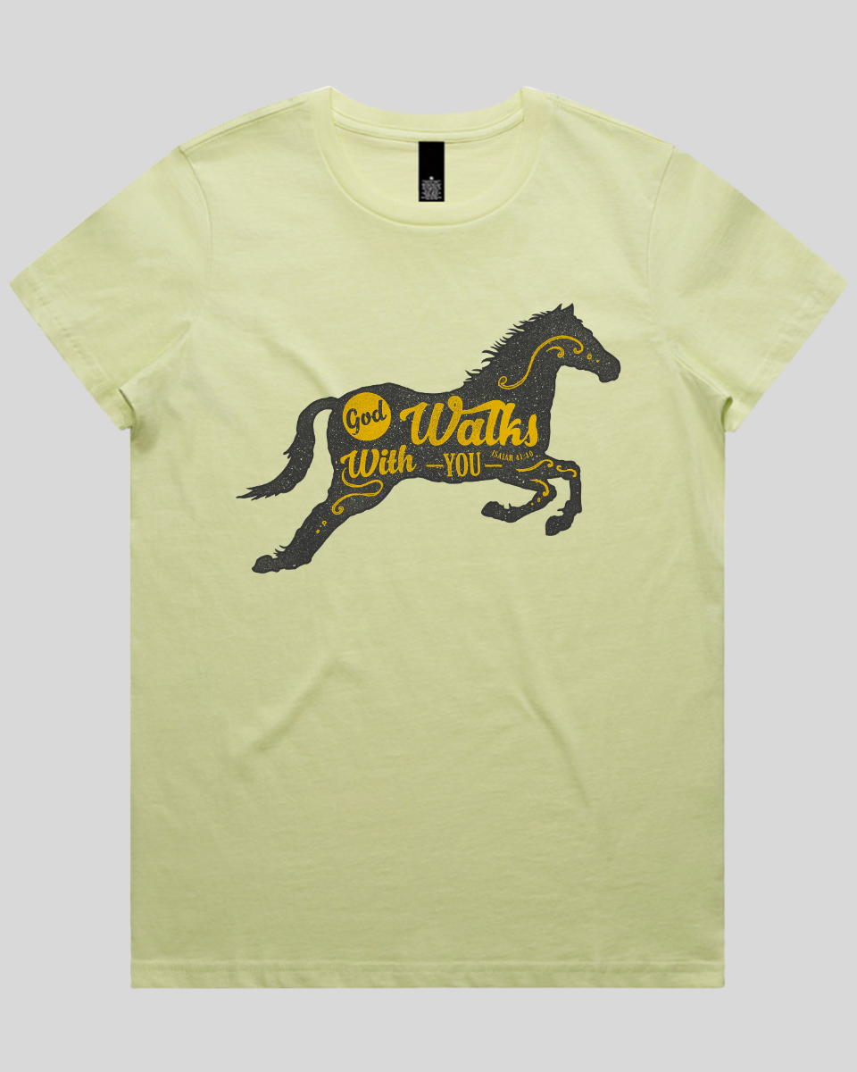 God Walks With You Women's T-Shirt