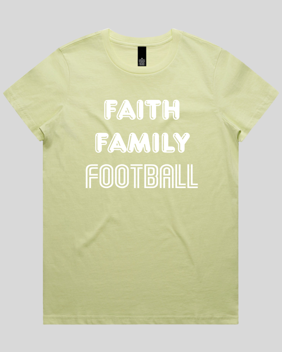 Faith family football Women's T-Shirt