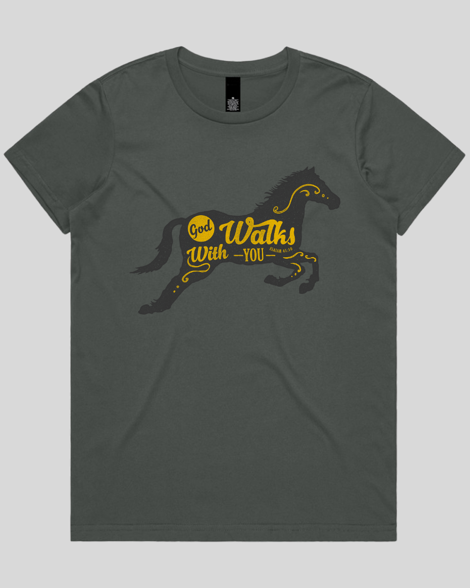 God Walks With You Women's T-Shirt