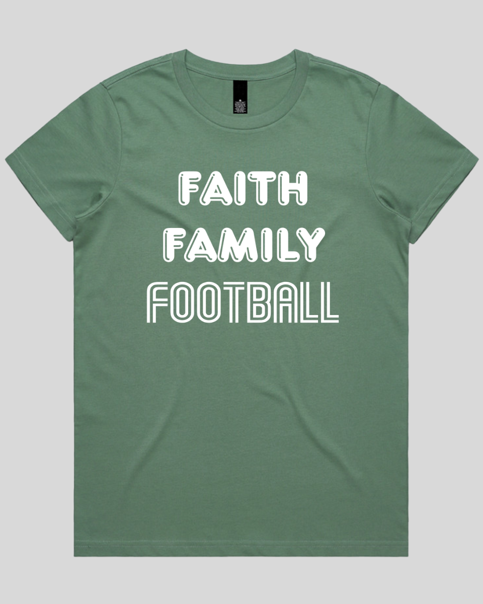 Faith family football Women's T-Shirt