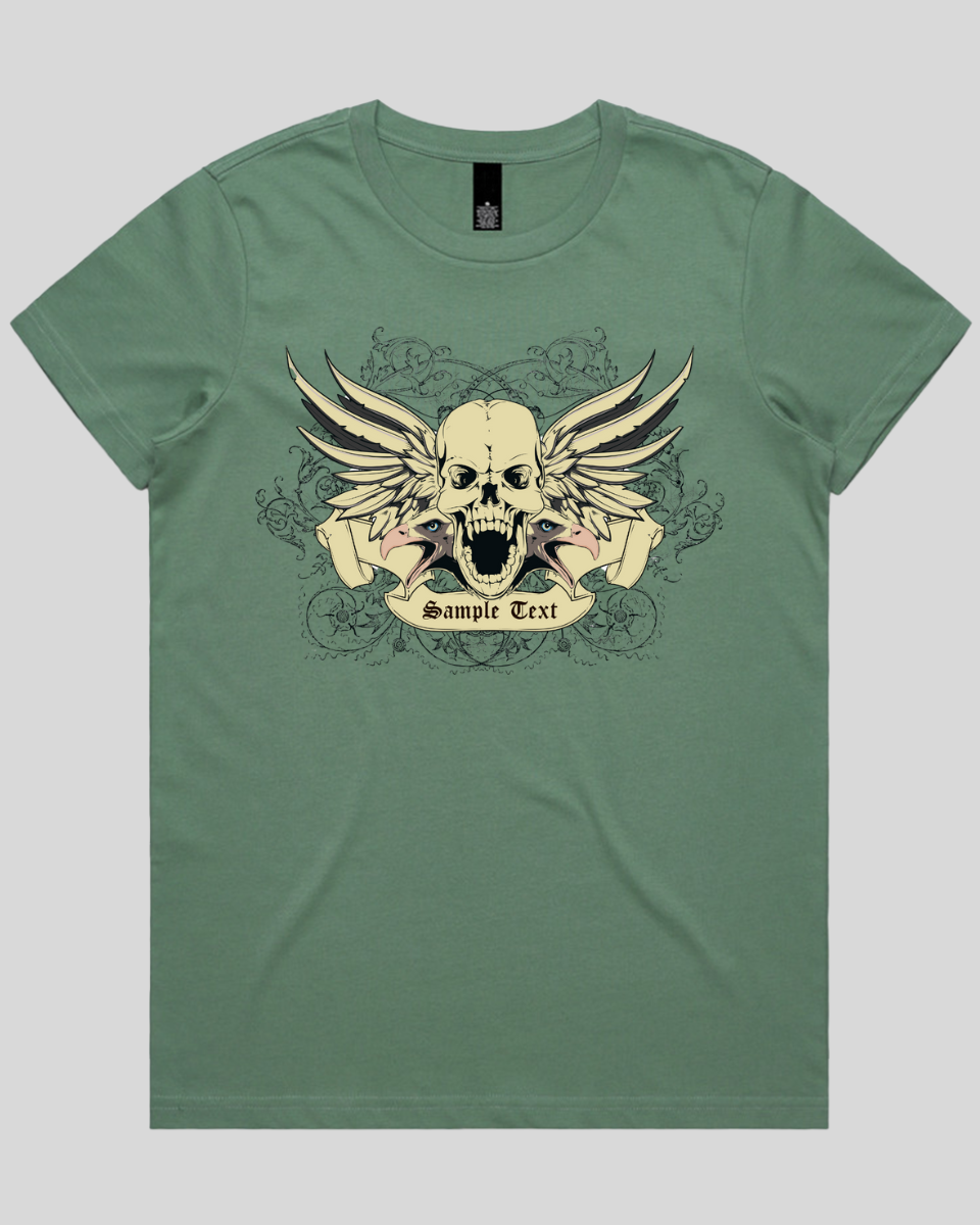 Wings of Vengeance Skull Women's T-Shirt