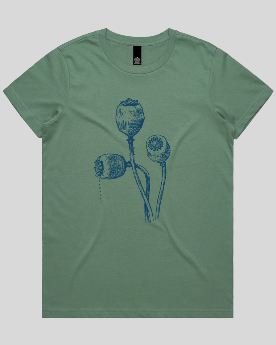 Vintage Poppy Stems Women's T-Shirt