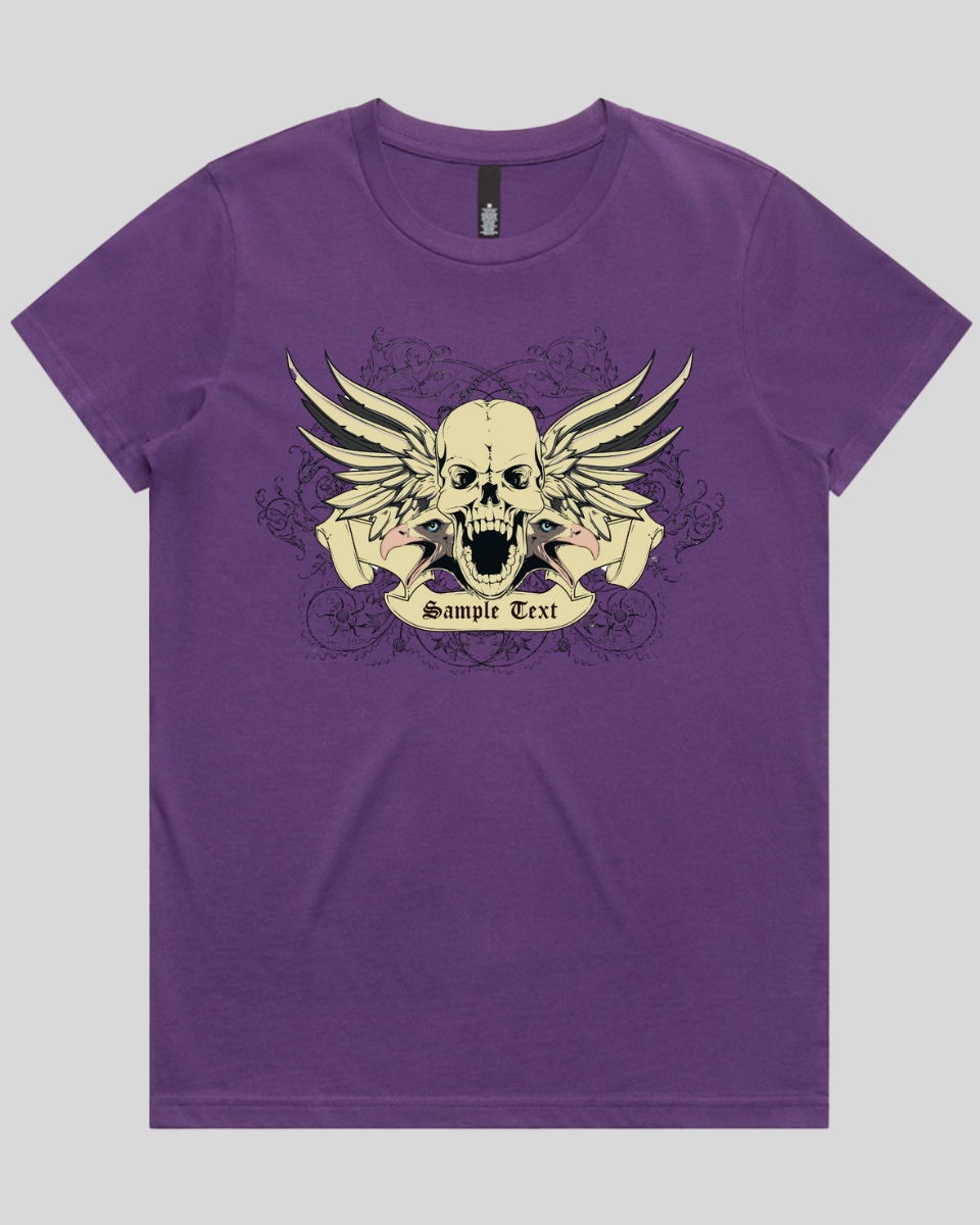 Wings of Vengeance Skull Women's T-Shirt