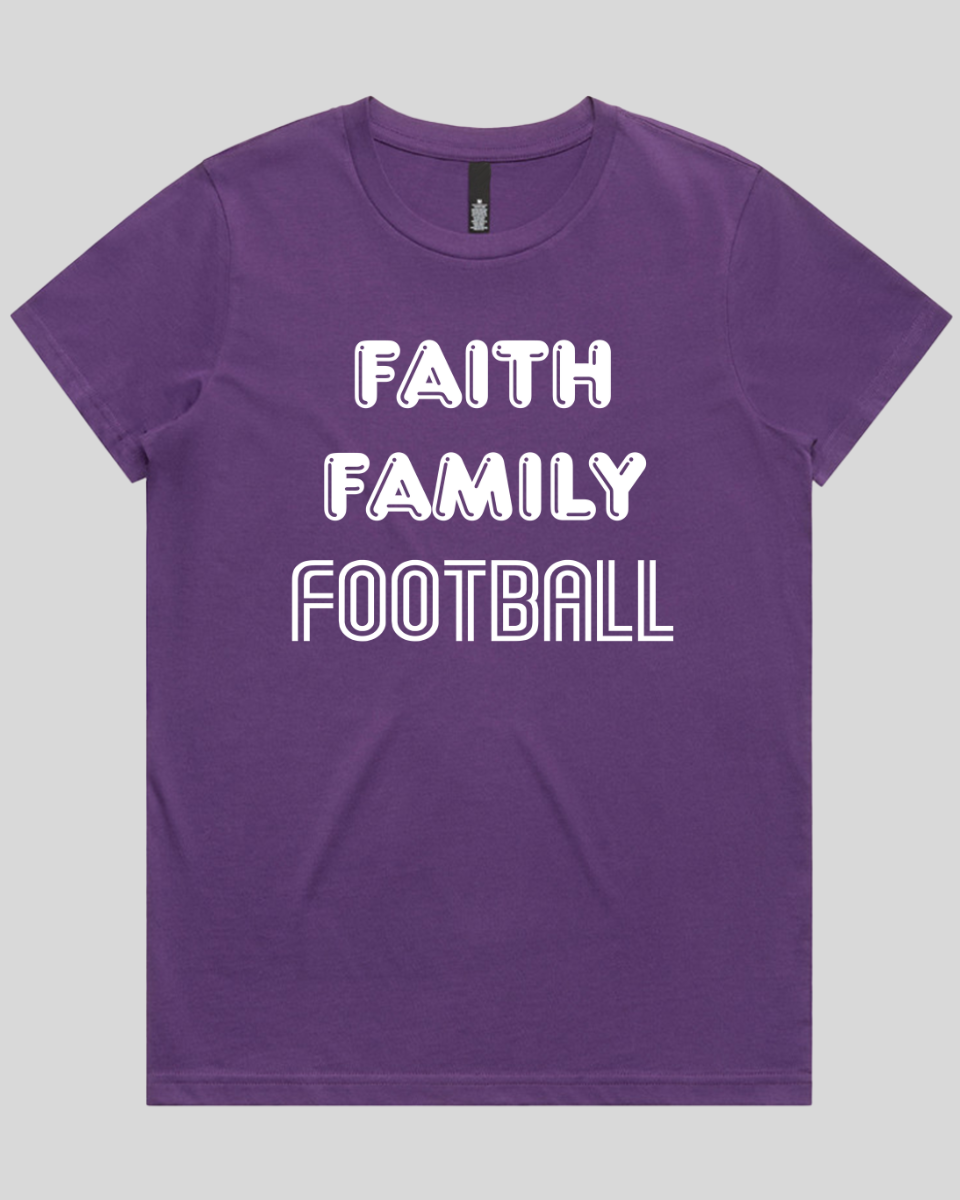 Faith family football Women's T-Shirt
