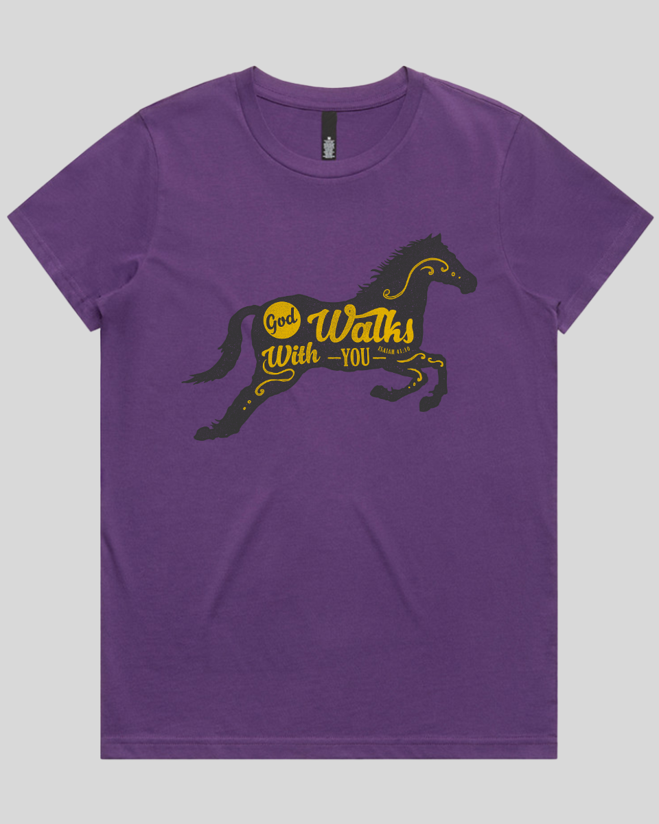 God Walks With You Women's T-Shirt