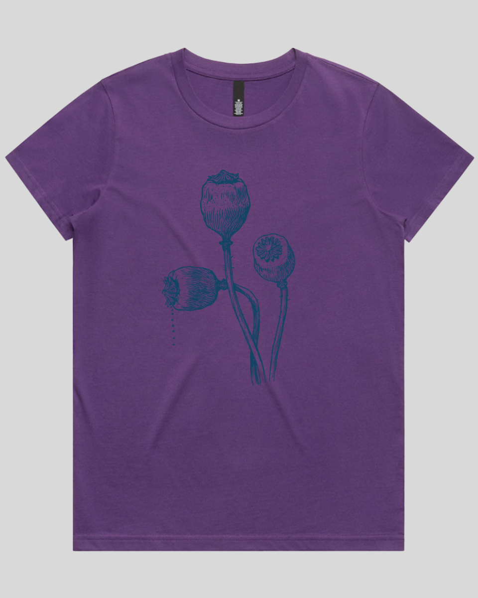 Vintage Poppy Stems Women's T-Shirt