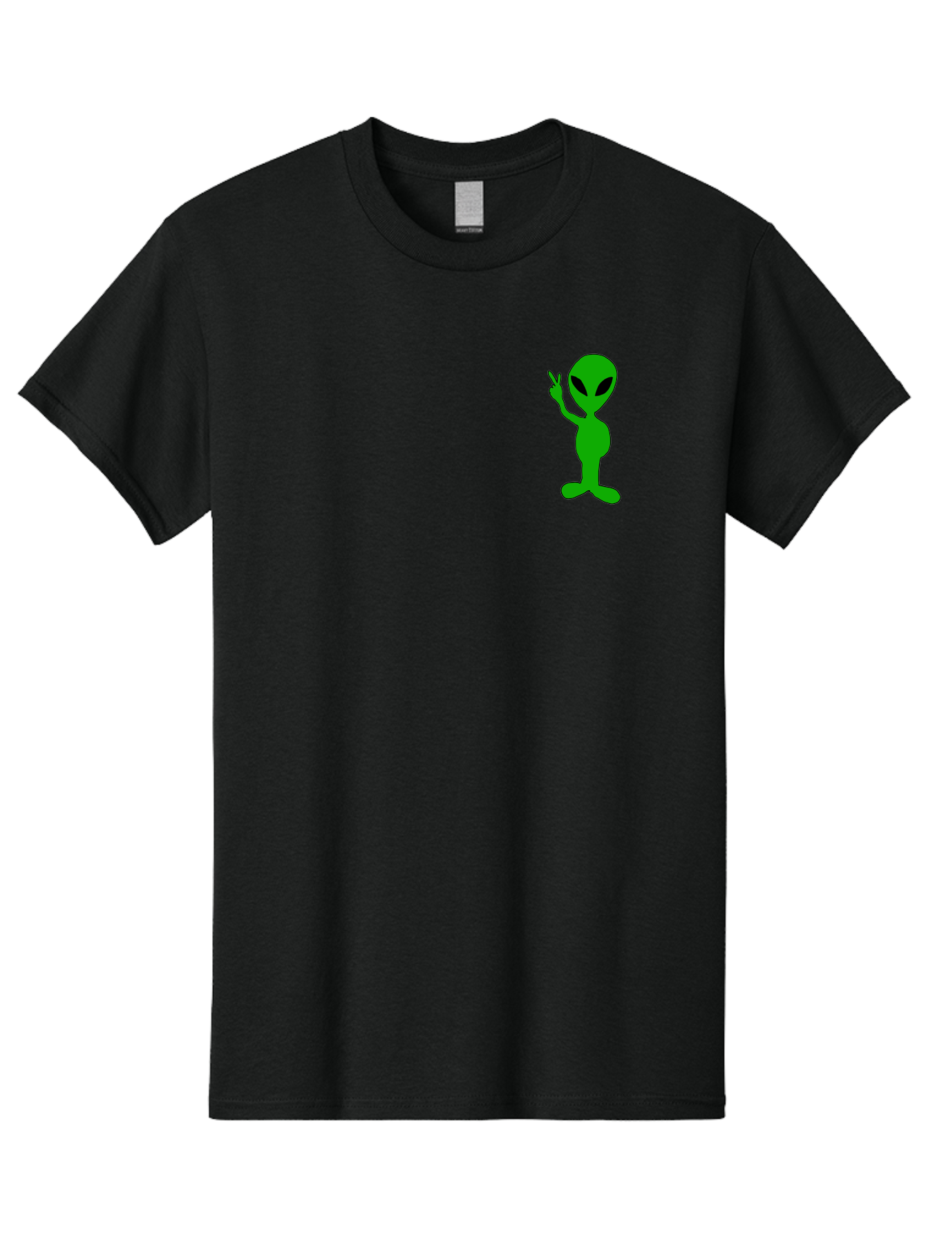 Alien Men'S Graphic Tee, 100% Cotton, Comfortable Casual Summer Wear, Machine Washable, Cartoon Alien, Science Fiction Character, Extraterrestrial Being, Funny Alien, Alien Waving, Pop Culture Icon, Alien Illustration, Humorous Design, - Aaa004