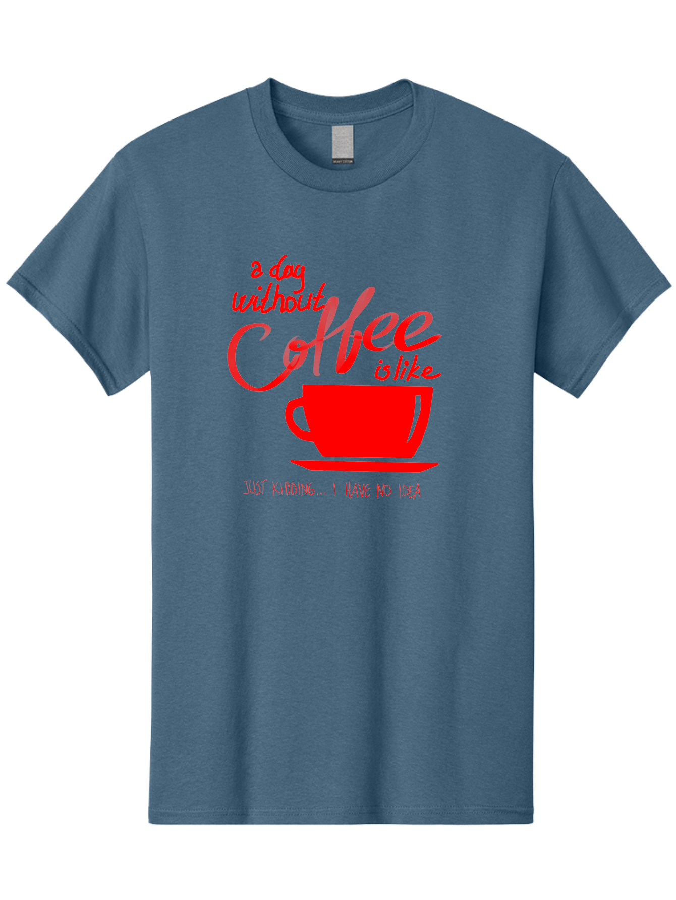Day-Without-Coffee Men'S Graphic Tee, 100% Cotton, Comfortable Casual Summer Wear, Machine Washable, Coffee Lover, Caffeine Addiction, Morning Coffee, Coffee Quote, Coffee Humor, Coffee Joke, Red Coffee Cup - Aaa023