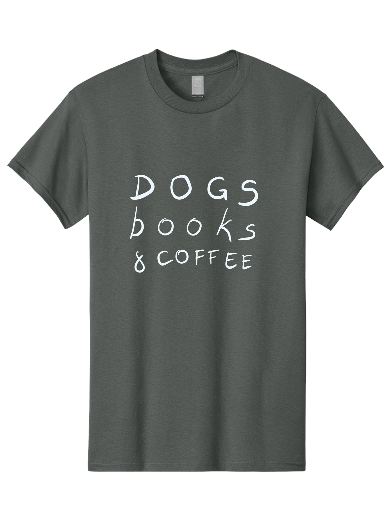 Dogs-Books-Coffee Men'S Graphic Tee, 100% Cotton, Comfortable Casual Summer Wear, Machine Washable, Dog Friendly Cafe, Coffee Shop, Bookstore, Dogs And Coffee, Pet Friendly, Relaxed Atmosphere, Casual Vibe, Coffee Culture - Aaa025