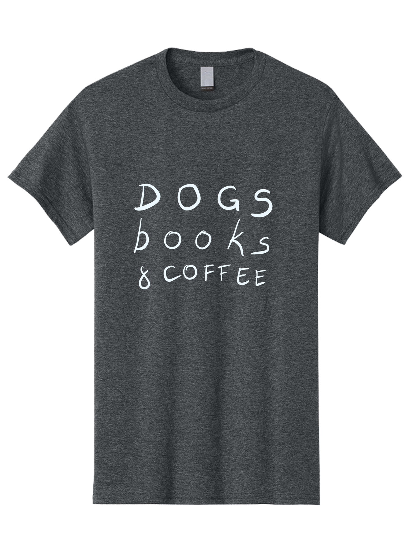 Dogs-Books-Coffee Men'S Graphic Tee, 100% Cotton, Comfortable Casual Summer Wear, Machine Washable, Dog Friendly Cafe, Coffee Shop, Bookstore, Dogs And Coffee, Pet Friendly, Relaxed Atmosphere, Casual Vibe, Coffee Culture - Aaa025