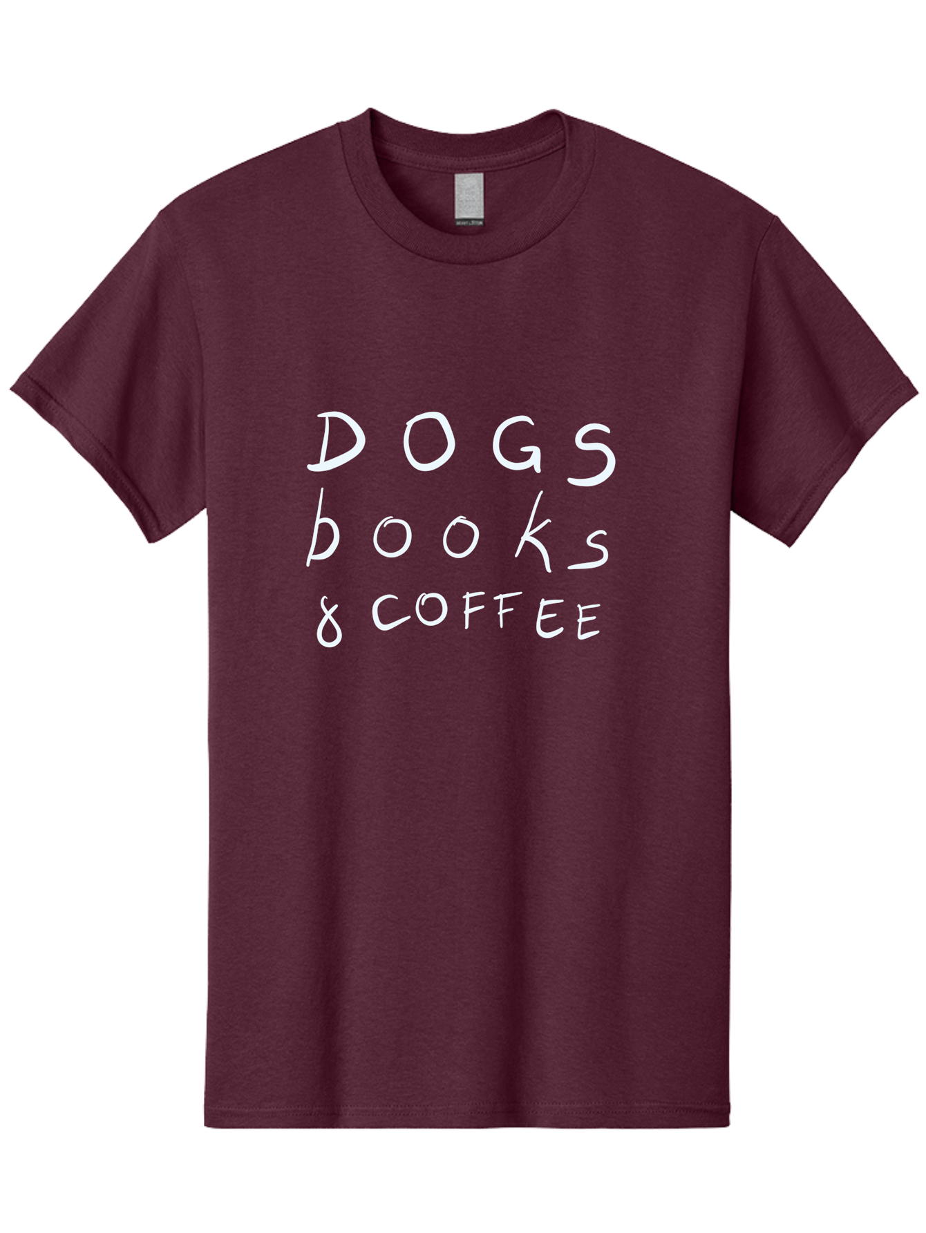 Dogs-Books-Coffee Men'S Graphic Tee, 100% Cotton, Comfortable Casual Summer Wear, Machine Washable, Dog Friendly Cafe, Coffee Shop, Bookstore, Dogs And Coffee, Pet Friendly, Relaxed Atmosphere, Casual Vibe, Coffee Culture - Aaa025