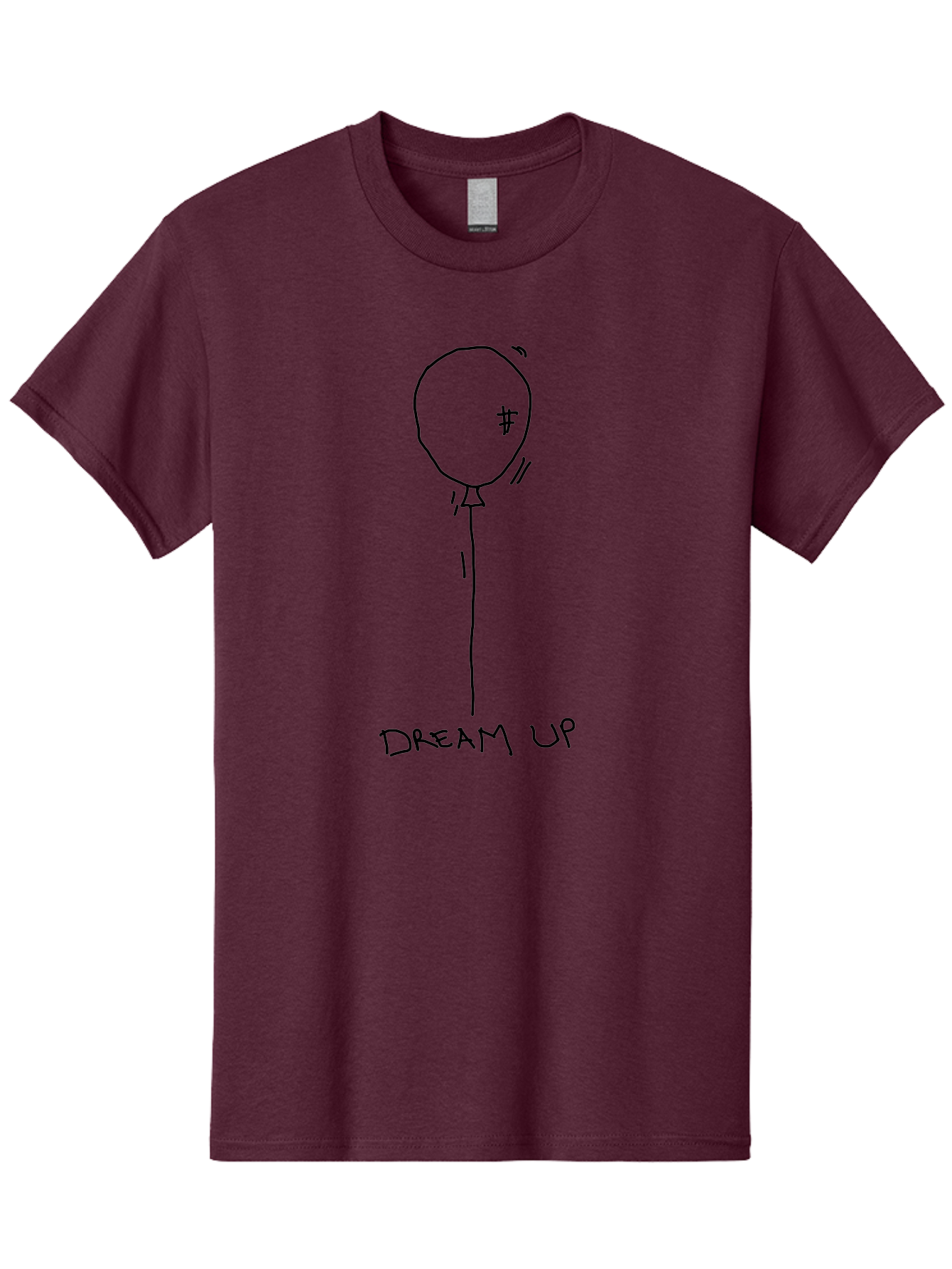 Dream-Up-Balloon Men'S Graphic Tee, 100% Cotton, Comfortable Casual Summer Wear, Machine Washable, Hand Drawn Balloon, Dream Big, Aspirations, Motivation, Inspirational Quote, Simple Illustration, Minimalistic Design, Dollar Sign Symbol - Aaa028