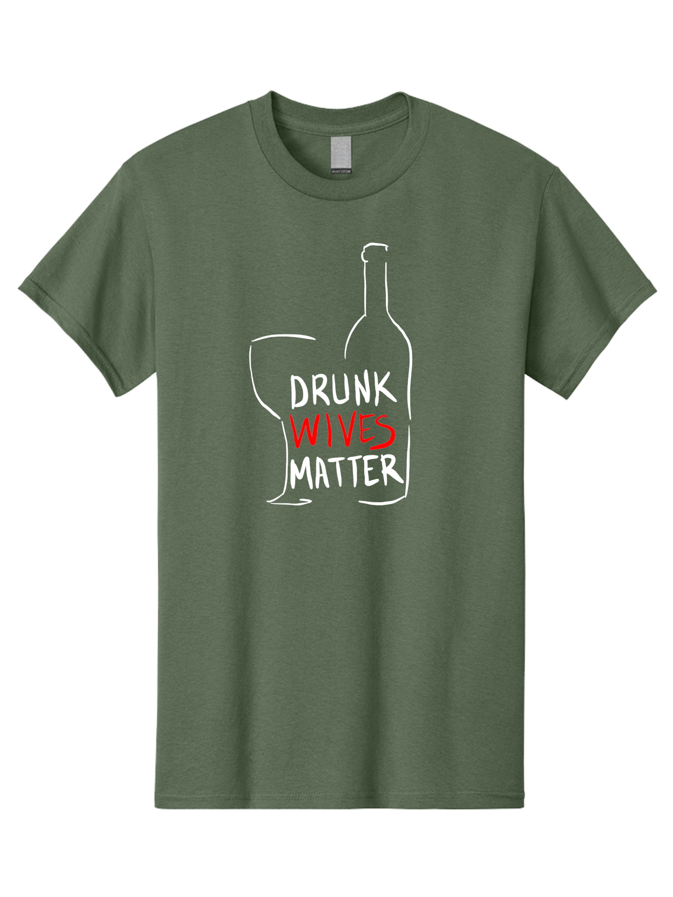 Drunk-Wives-Matter Men'S Graphic Tee, 100% Cotton, Comfortable Casual Summer Wear, Machine Washable, Wine Bottle, Wine Glass, Drunk Wives Matter, Womens Rights, Feminism, Alcohol Awareness, Social Justice, Funny Quotes - Aaa030