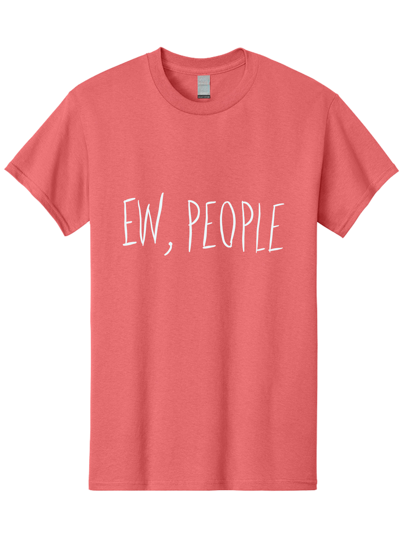 Ew-People Men'S Graphic Tee, 100% Cotton, Comfortable Casual Summer Wear, Machine Washable, Funny Quote, Witty Saying, Sassy Phrase, Relatable Humor, Playful Text, Handwriting Style, Quirky Design, Social Media Meme - Aaa034