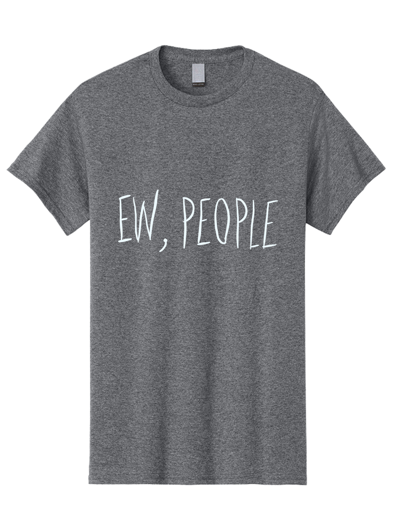 Ew-People Men'S Graphic Tee, 100% Cotton, Comfortable Casual Summer Wear, Machine Washable, Funny Quote, Witty Saying, Sassy Phrase, Relatable Humor, Playful Text, Handwriting Style, Quirky Design, Social Media Meme - Aaa034
