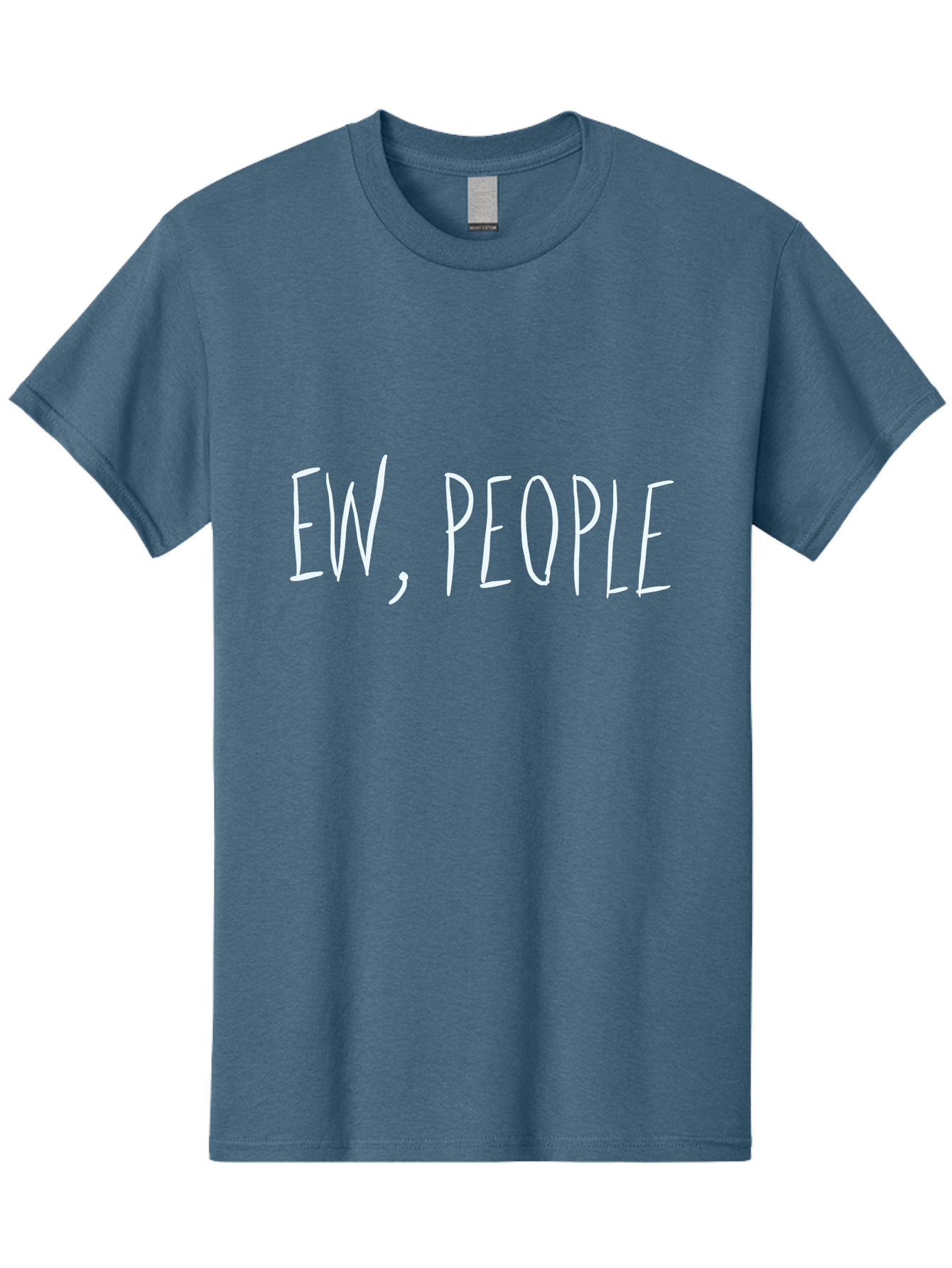 Ew-People Men'S Graphic Tee, 100% Cotton, Comfortable Casual Summer Wear, Machine Washable, Funny Quote, Witty Saying, Sassy Phrase, Relatable Humor, Playful Text, Handwriting Style, Quirky Design, Social Media Meme - Aaa034