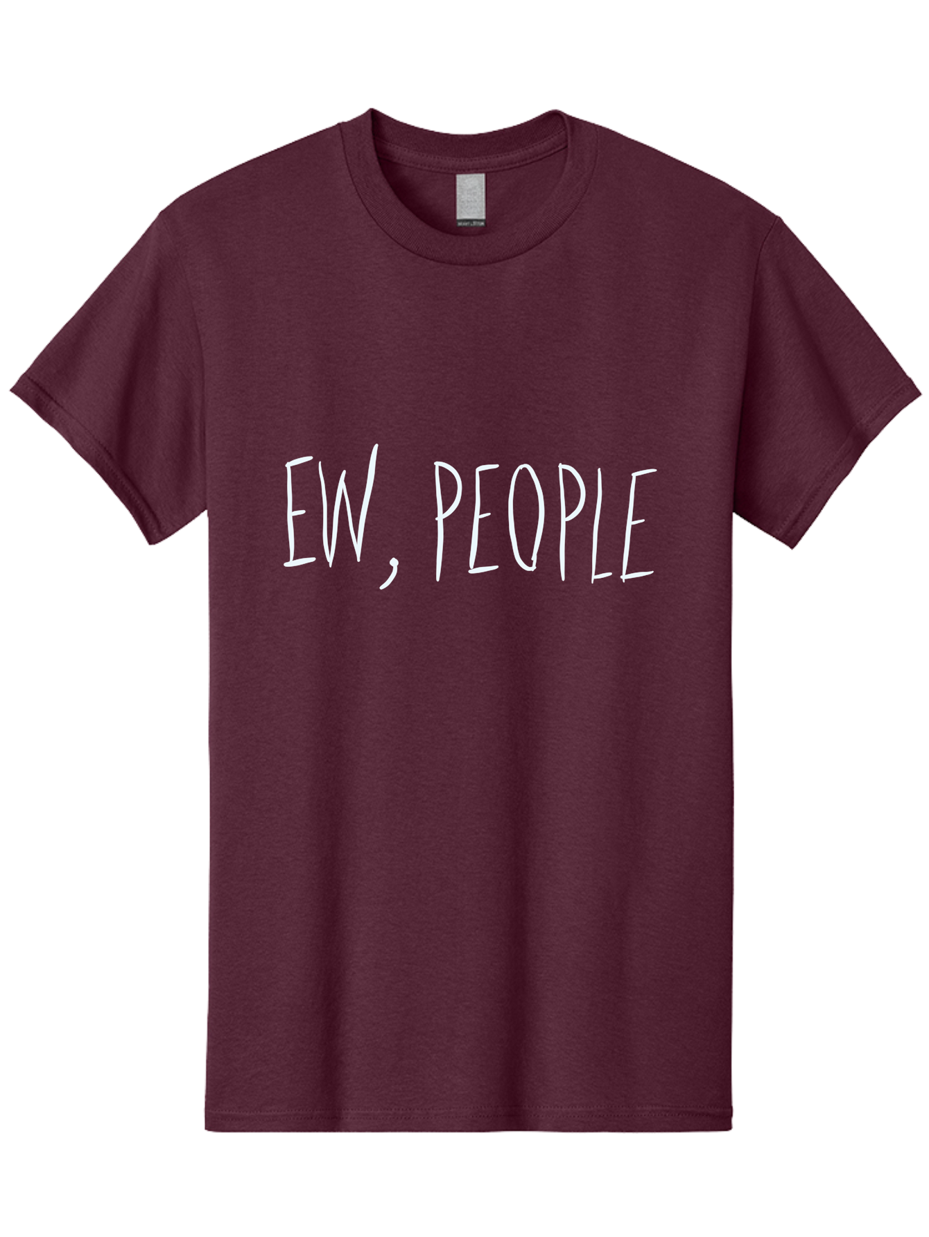 Ew-People Men'S Graphic Tee, 100% Cotton, Comfortable Casual Summer Wear, Machine Washable, Funny Quote, Witty Saying, Sassy Phrase, Relatable Humor, Playful Text, Handwriting Style, Quirky Design, Social Media Meme - Aaa034