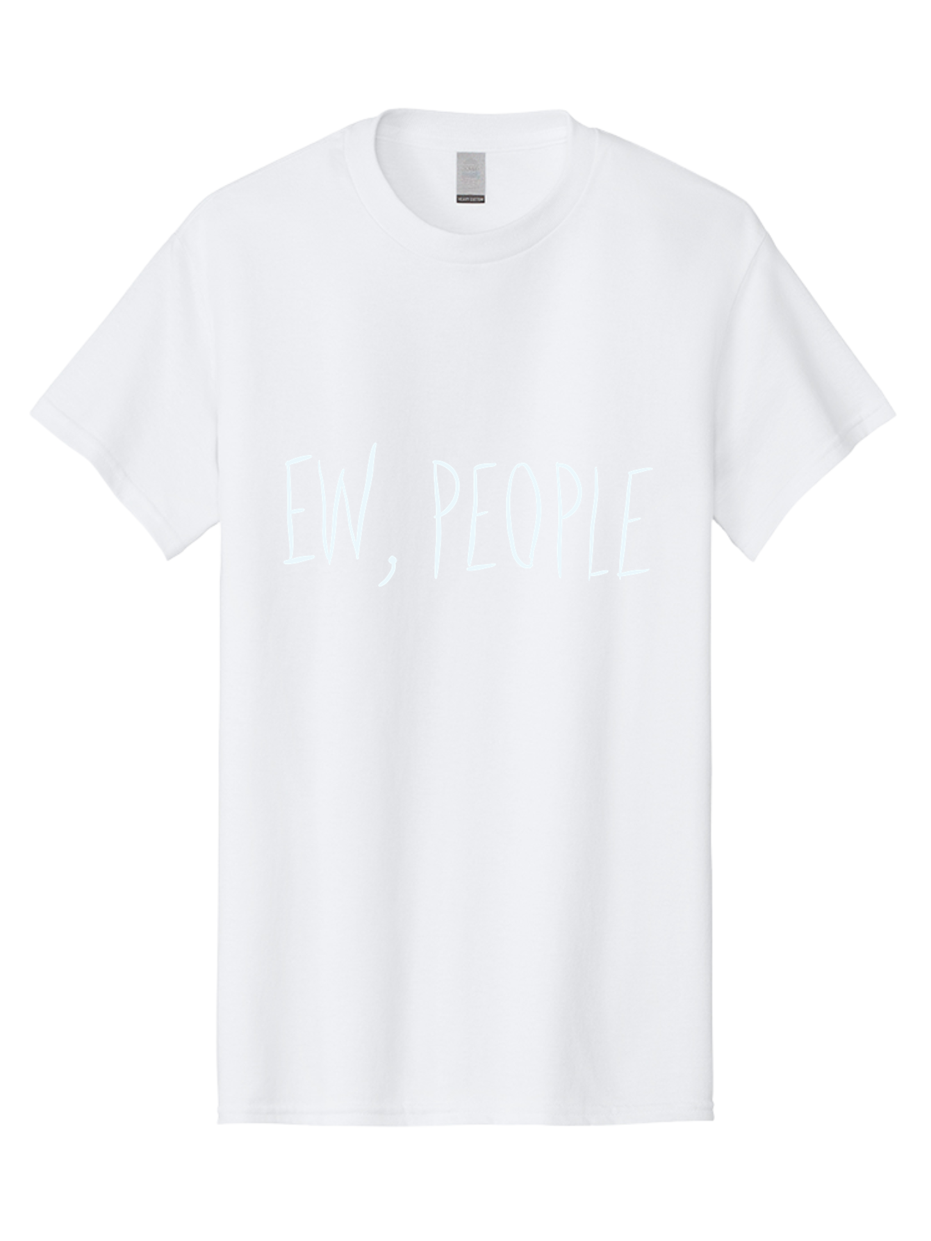 Ew-People Men'S Graphic Tee, 100% Cotton, Comfortable Casual Summer Wear, Machine Washable, Funny Quote, Witty Saying, Sassy Phrase, Relatable Humor, Playful Text, Handwriting Style, Quirky Design, Social Media Meme - Aaa034