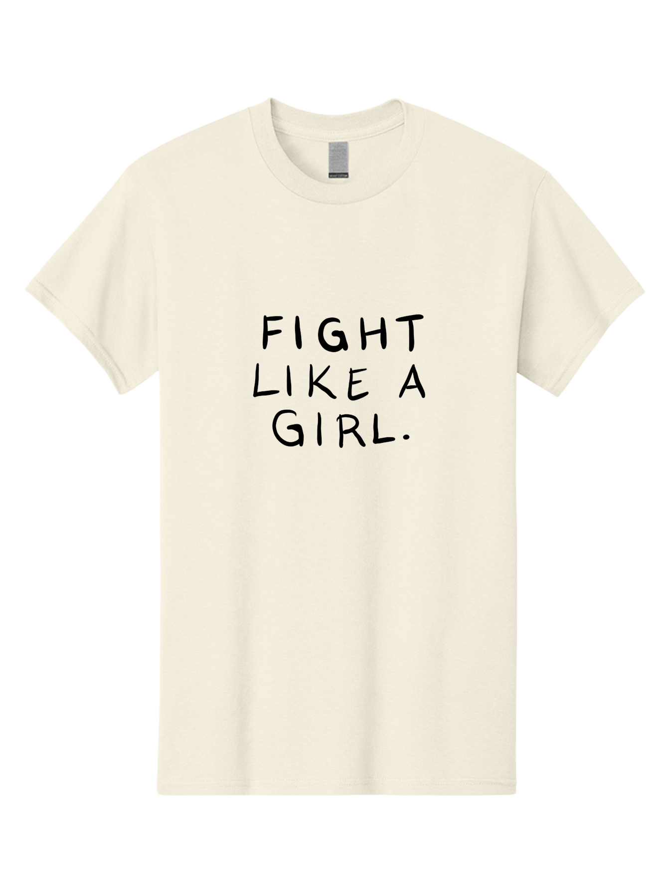 Fight-Like-Girl Men'S Graphic Tee, 100% Cotton, Comfortable Casual Summer Wear, Machine Washable, Female Empowerment, Feminist Movement, Girl Power, Inspiring Quotes, Motivational Phrases, Women'S Rights - Aaa037