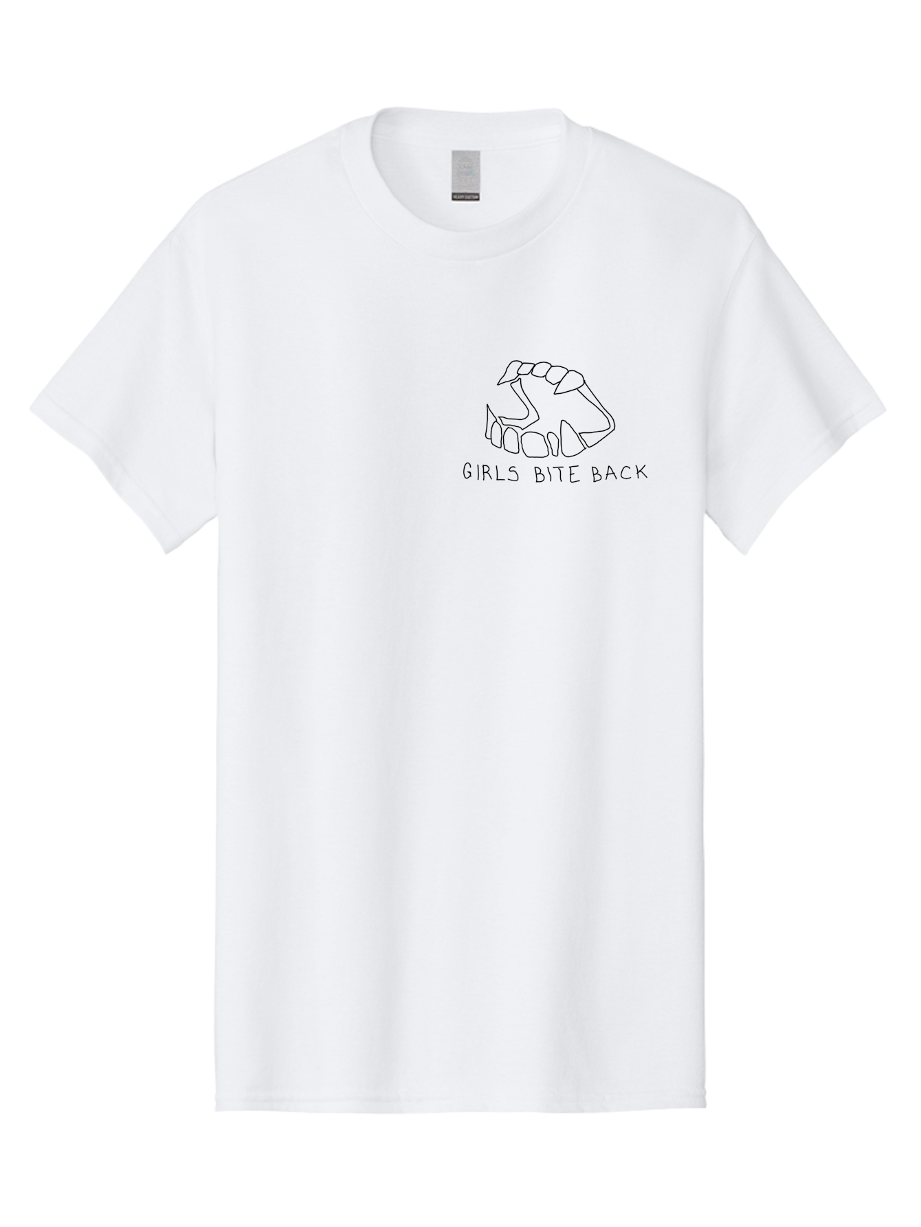 Girls-Bite-Back Men'S Graphic Tee, 100% Cotton, Comfortable Casual Summer Wear, Machine Washable, Female Empowerment, Girl Power, Feminism, Empowerment Movement, Independence, Confidence, Bold Statement, Biting Back - Aaa046