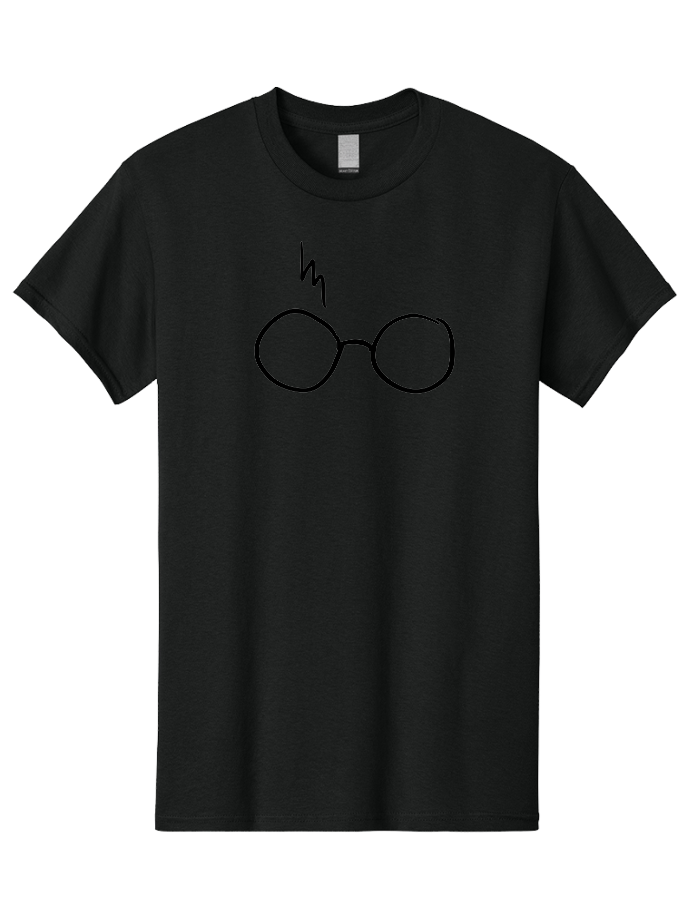 Harry-Potter-Glasses Men'S Graphic Tee, 100% Cotton, Comfortable Casual Summer Wear, Machine Washable, Harry Potter Glasses, Round Glasses, Lightning Bolt, Iconic Symbol, Harry Potter Character, Wizarding World, Magic, Fantasy, - Aaa051