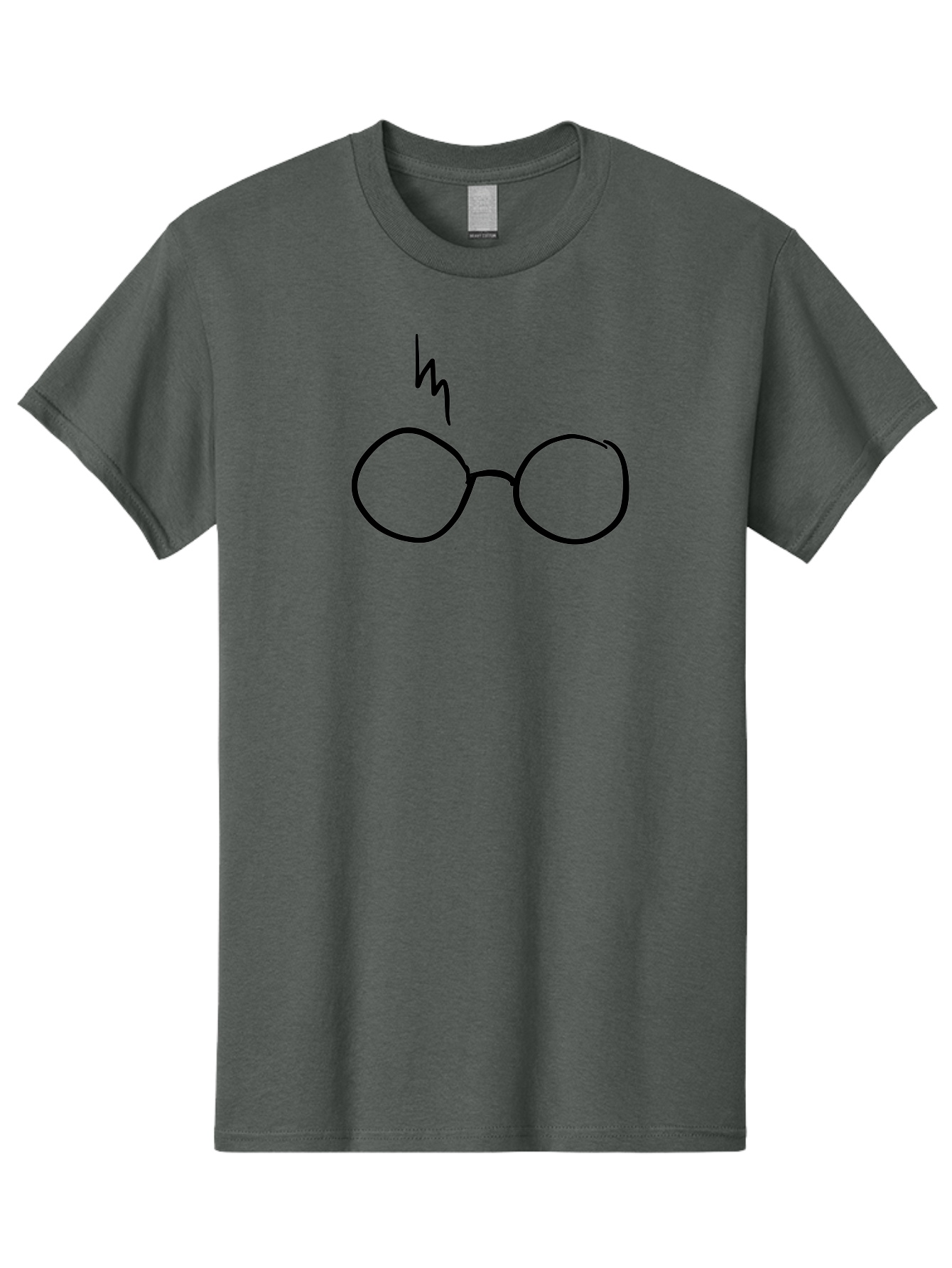 Harry-Potter-Glasses Men'S Graphic Tee, 100% Cotton, Comfortable Casual Summer Wear, Machine Washable, Harry Potter Glasses, Round Glasses, Lightning Bolt, Iconic Symbol, Harry Potter Character, Wizarding World, Magic, Fantasy, - Aaa051