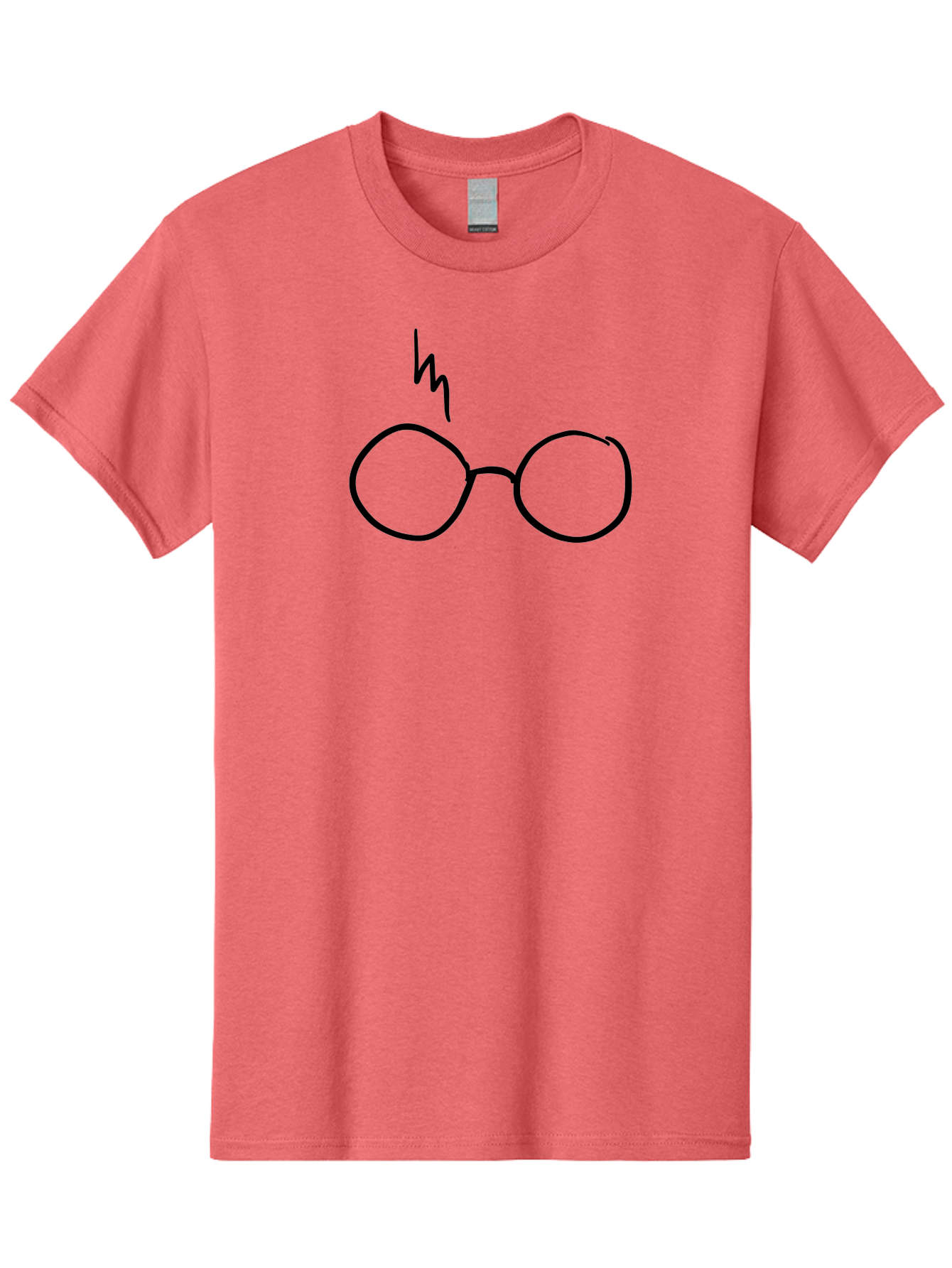 Harry-Potter-Glasses Men'S Graphic Tee, 100% Cotton, Comfortable Casual Summer Wear, Machine Washable, Harry Potter Glasses, Round Glasses, Lightning Bolt, Iconic Symbol, Harry Potter Character, Wizarding World, Magic, Fantasy, - Aaa051