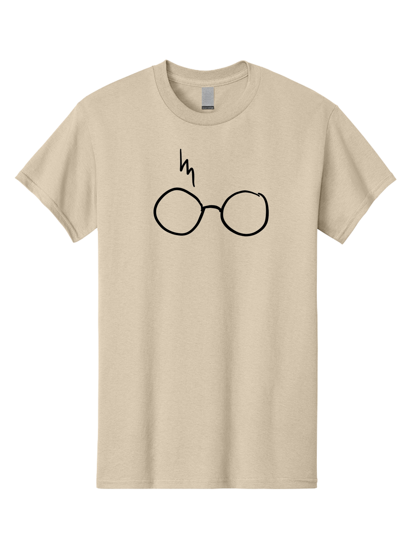 Harry-Potter-Glasses Men'S Graphic Tee, 100% Cotton, Comfortable Casual Summer Wear, Machine Washable, Harry Potter Glasses, Round Glasses, Lightning Bolt, Iconic Symbol, Harry Potter Character, Wizarding World, Magic, Fantasy, - Aaa051