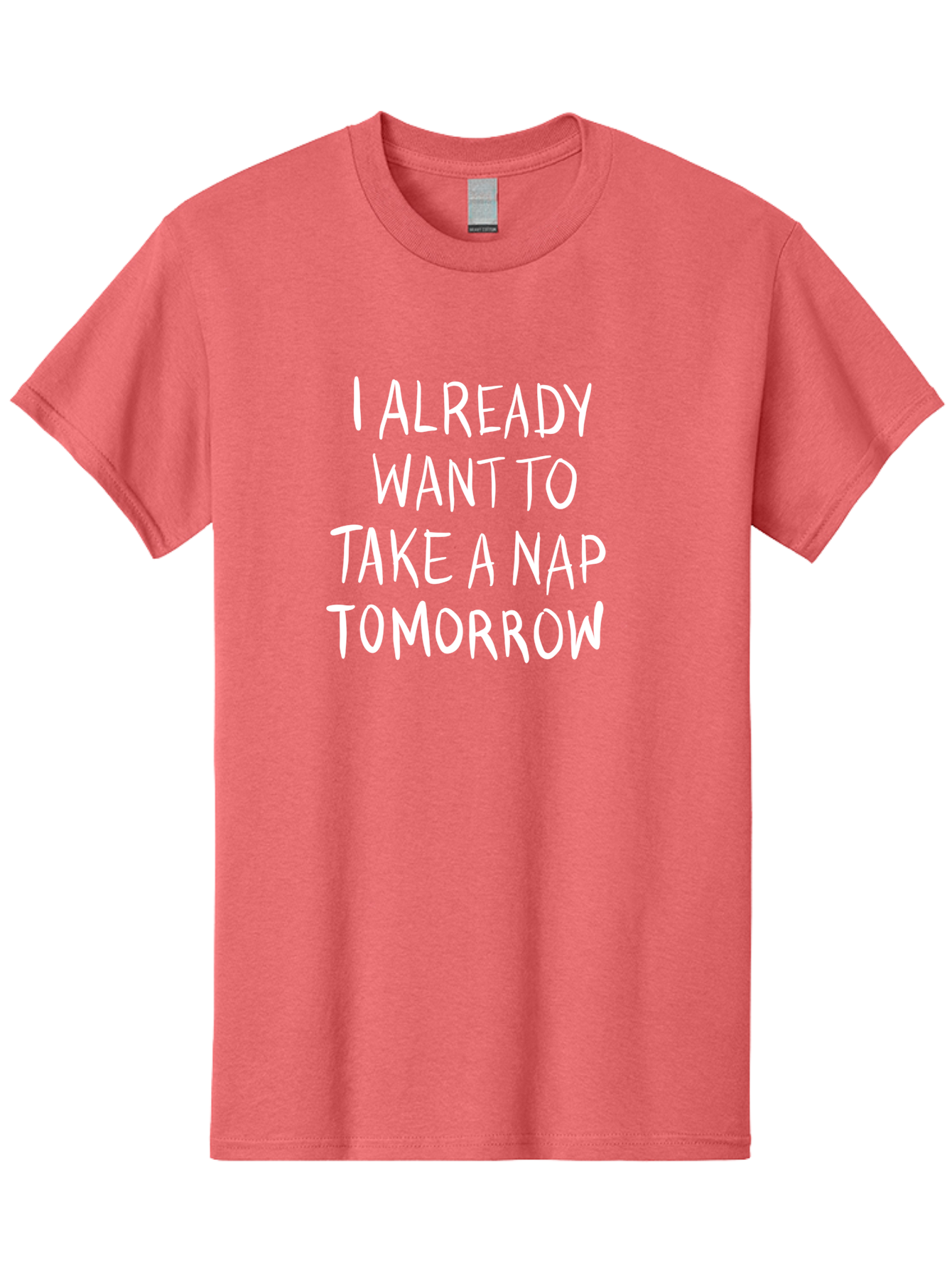 I-Already-Want-To-Take-A-Nap-Tomorrow Men'S Graphic Tee, 100% Cotton, Comfortable Casual Summer Wear, Machine Washable, Funny Quotes, Sleepy Vibes, Nap Time, Relaxation Mode, Tired Humor, Sleep Deprivation, Humorous Sayings, Funny Memes, - Aaa056