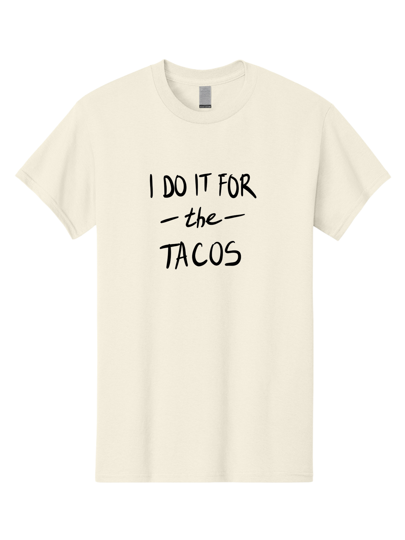 I-Do-It-For-The-Tacos Men'S Graphic Tee, 100% Cotton, Comfortable Casual Summer Wear, Machine Washable, Funny Quote, Taco Love, Foodie Humor, Hilarious Meme, Motivational Phrase, Taco Motivation - Aaa060