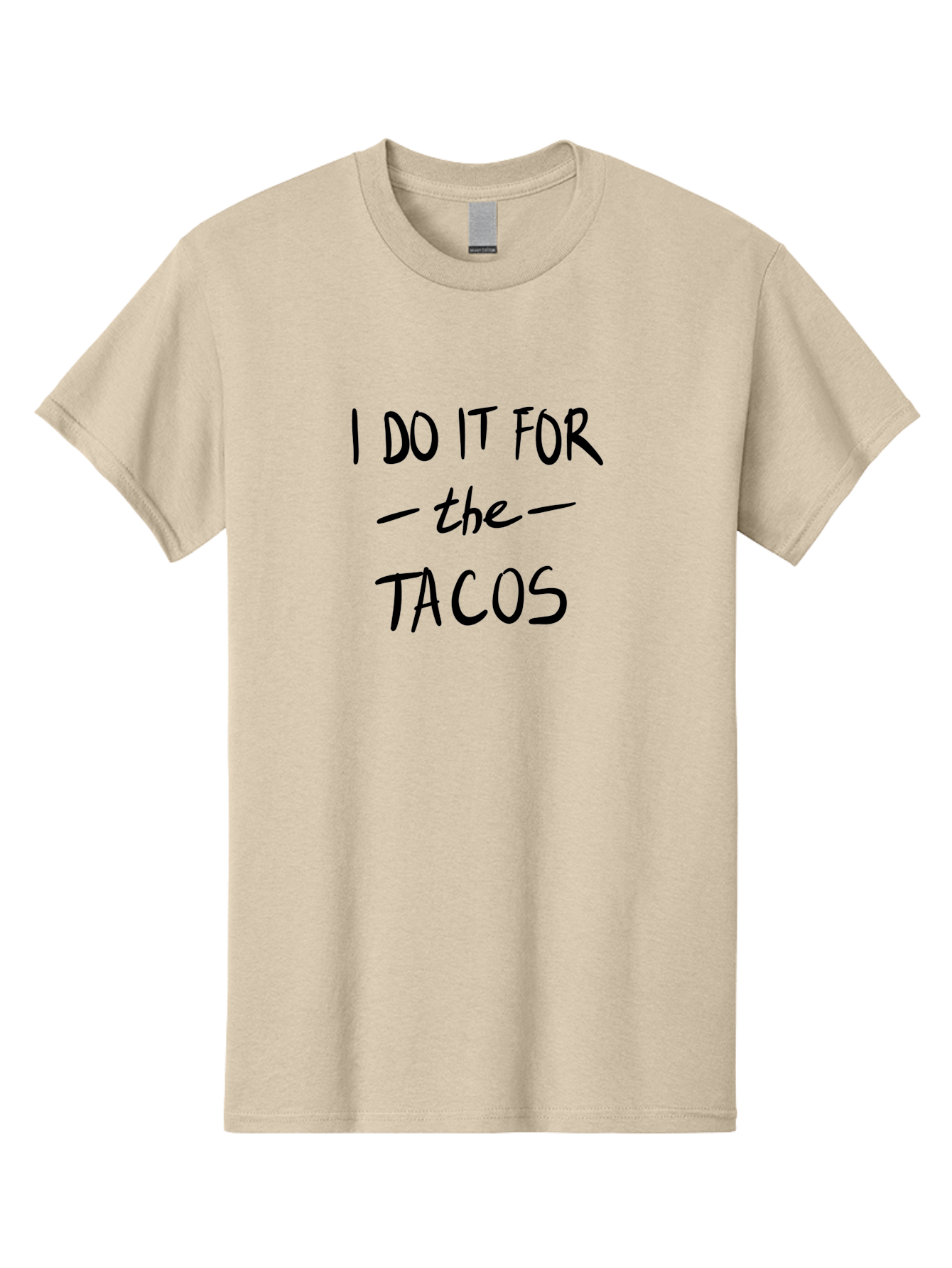 I-Do-It-For-The-Tacos Men'S Graphic Tee, 100% Cotton, Comfortable Casual Summer Wear, Machine Washable, Funny Quote, Taco Love, Foodie Humor, Hilarious Meme, Motivational Phrase, Taco Motivation - Aaa060