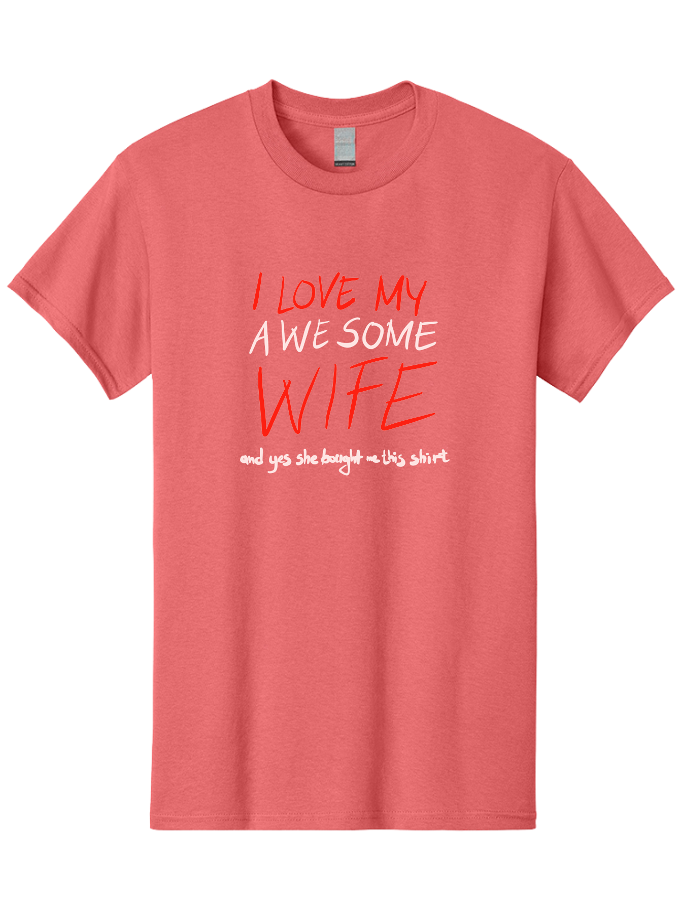 I-Love-My-A-We-Some-Wife Men'S Graphic Tee, 100% Cotton, Comfortable Casual Summer Wear, Machine Washable, Love My Wife, Funny Quote, Husband And Wife, Romantic Quote, Couples Gift, Relationship Humor, Punny Text, Witty Saying, - Aaa068