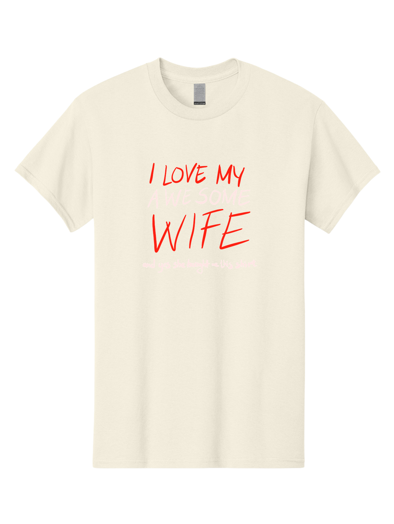 I-Love-My-A-We-Some-Wife Men'S Graphic Tee, 100% Cotton, Comfortable Casual Summer Wear, Machine Washable, Love My Wife, Funny Quote, Husband And Wife, Romantic Quote, Couples Gift, Relationship Humor, Punny Text, Witty Saying, - Aaa068