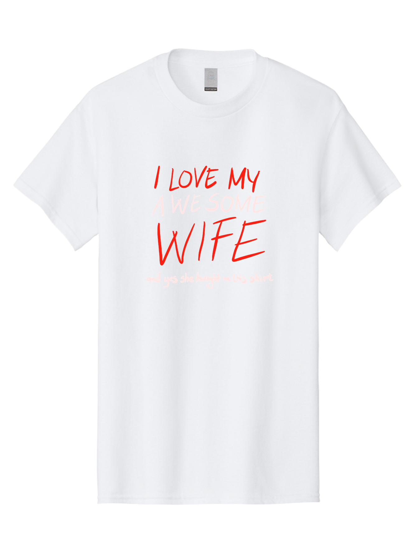 I-Love-My-A-We-Some-Wife Men'S Graphic Tee, 100% Cotton, Comfortable Casual Summer Wear, Machine Washable, Love My Wife, Funny Quote, Husband And Wife, Romantic Quote, Couples Gift, Relationship Humor, Punny Text, Witty Saying, - Aaa068
